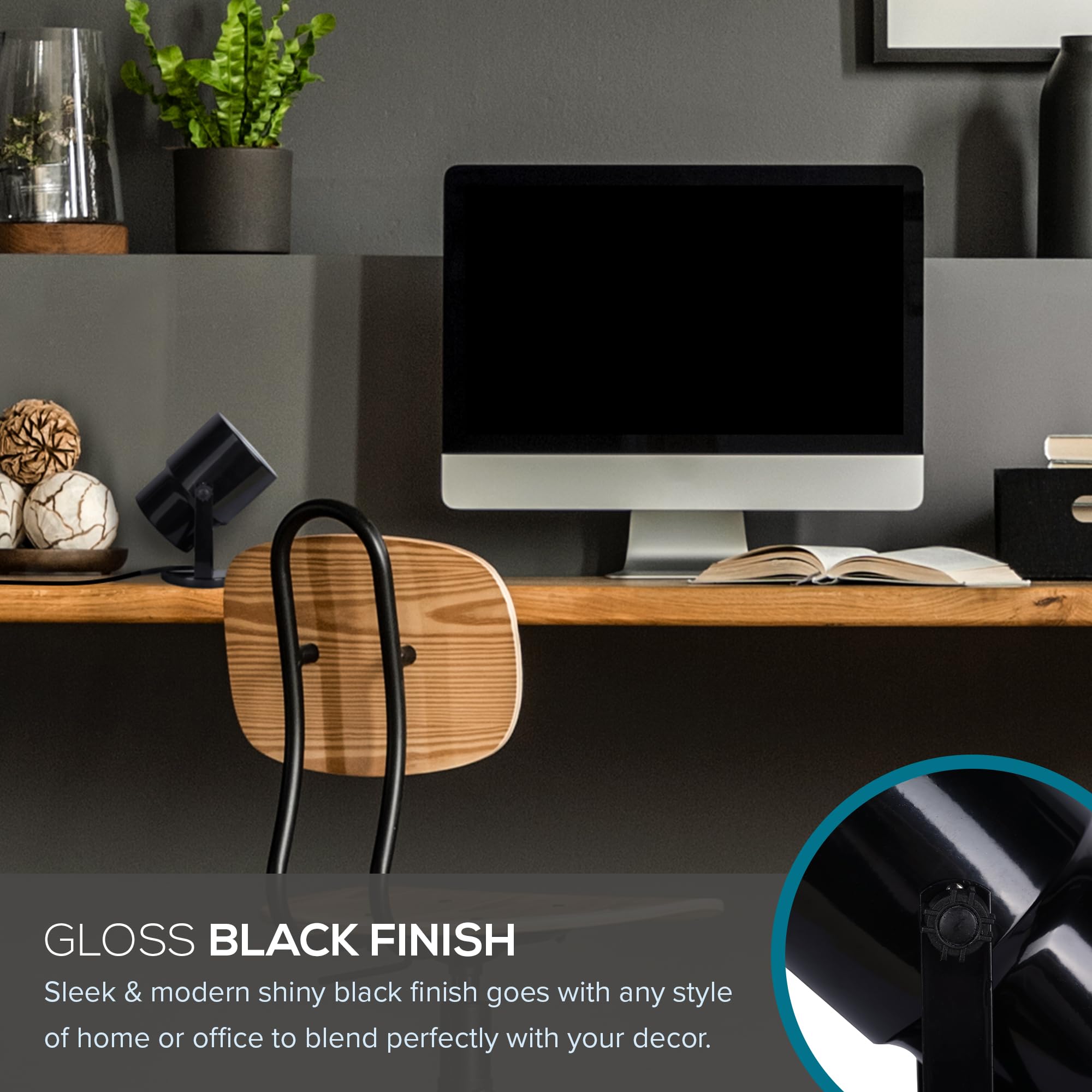 Catalina Lighting 24291-000 Multipurpose Spotlight Accent Lamp, Desk Or Wall Mount Lamp For Office, Living Room, Dorm Or Bedroom