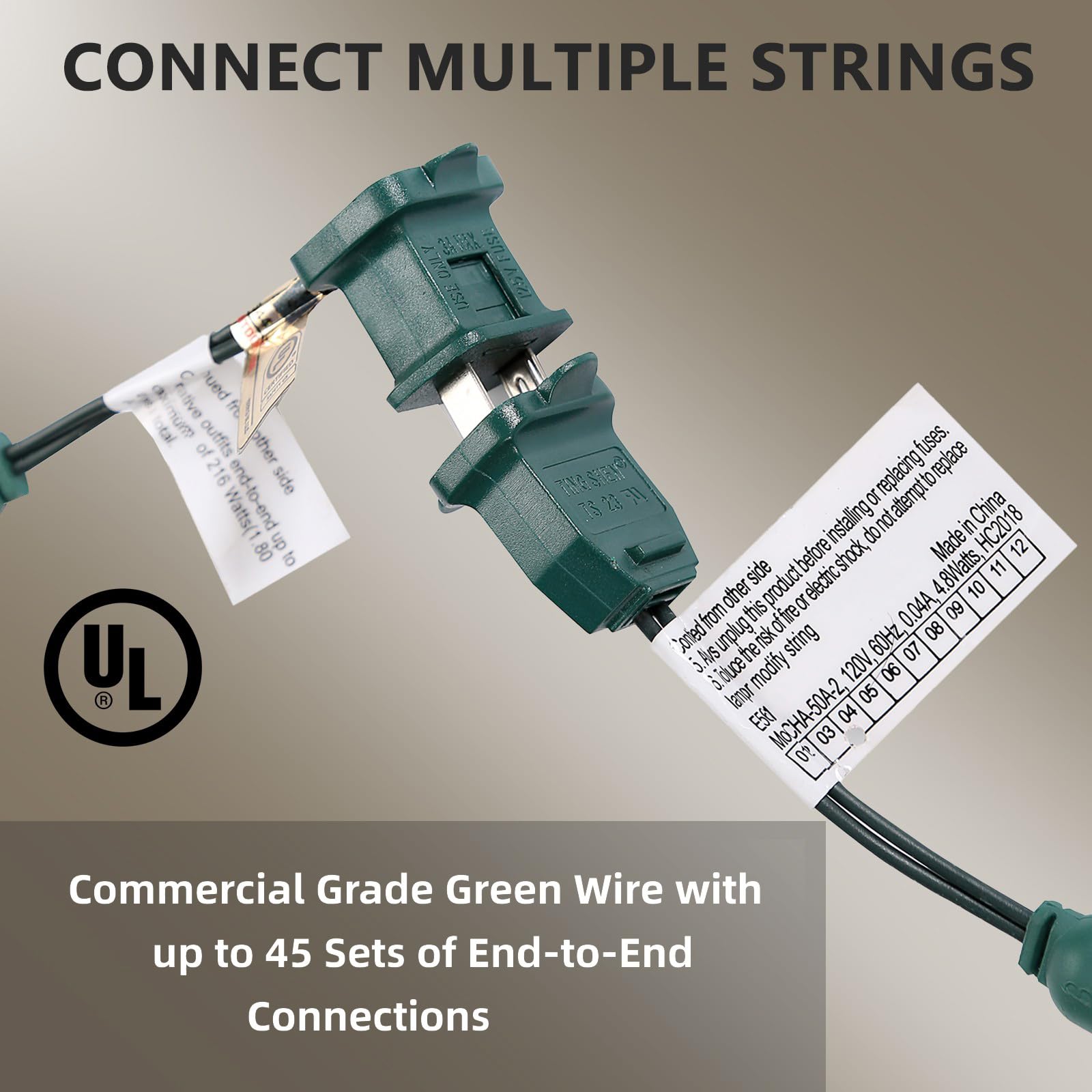 Cool White Led Christmas Lights - 25Ft 50 Counts Christmas Lights Outdoor Waterproof, 5Mm Wide Angle Commercial Grade Mini Light