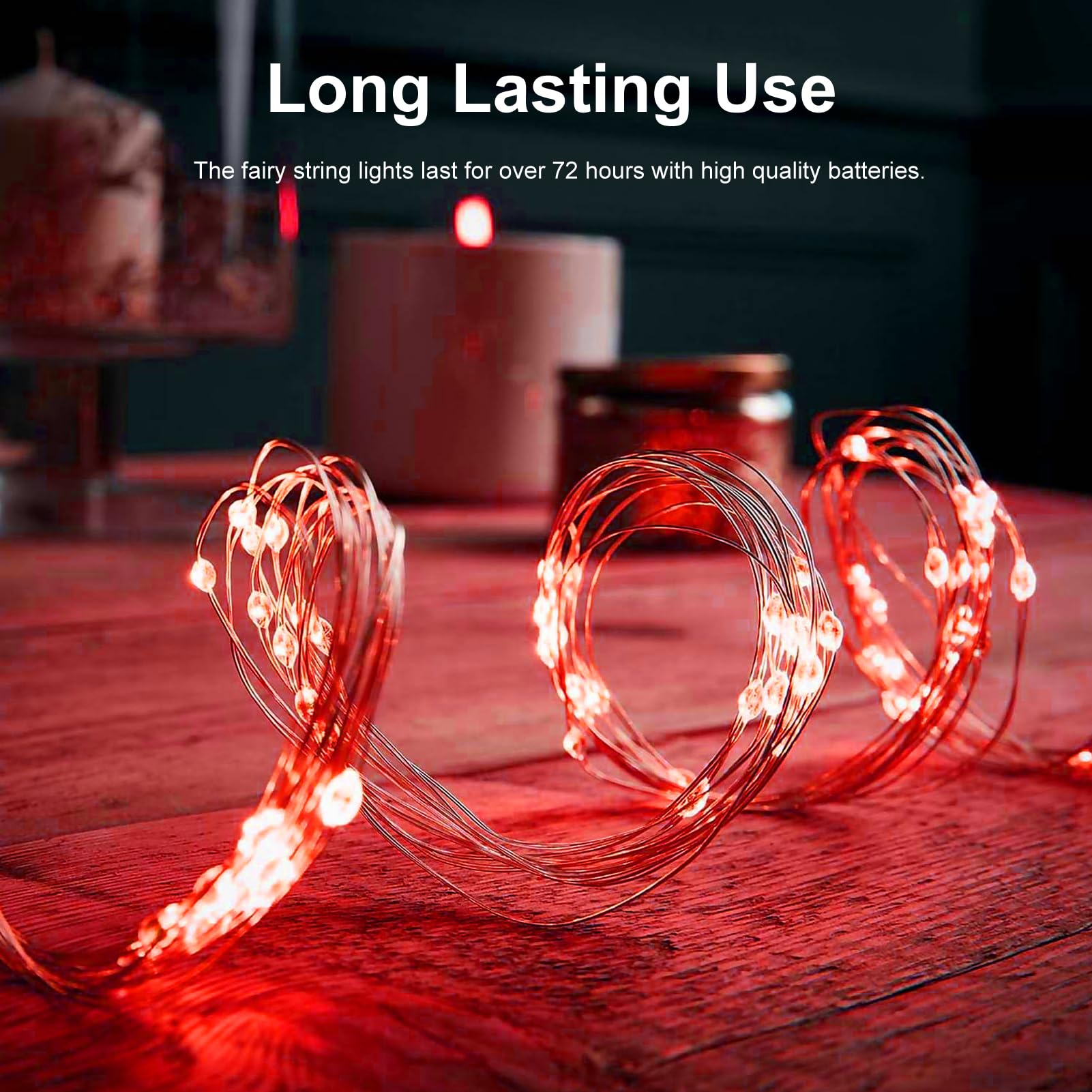 2 Pack Fairy Lights Battery Operated 200 Led 66Ft Silver Wire Starry String Lights Auto Timer 8 Modes Waterproof Mini String Lig