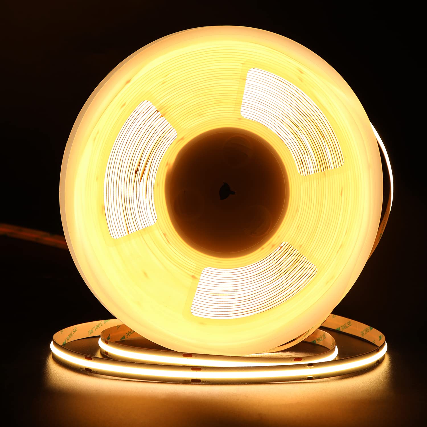 COB LED Strip Lights, 65.6ft/20m 3000K Led Lights Strip, 504LEDS/M DC48V LED Rope Lights, CRI90+ Flexible and 3M Tape Light for 