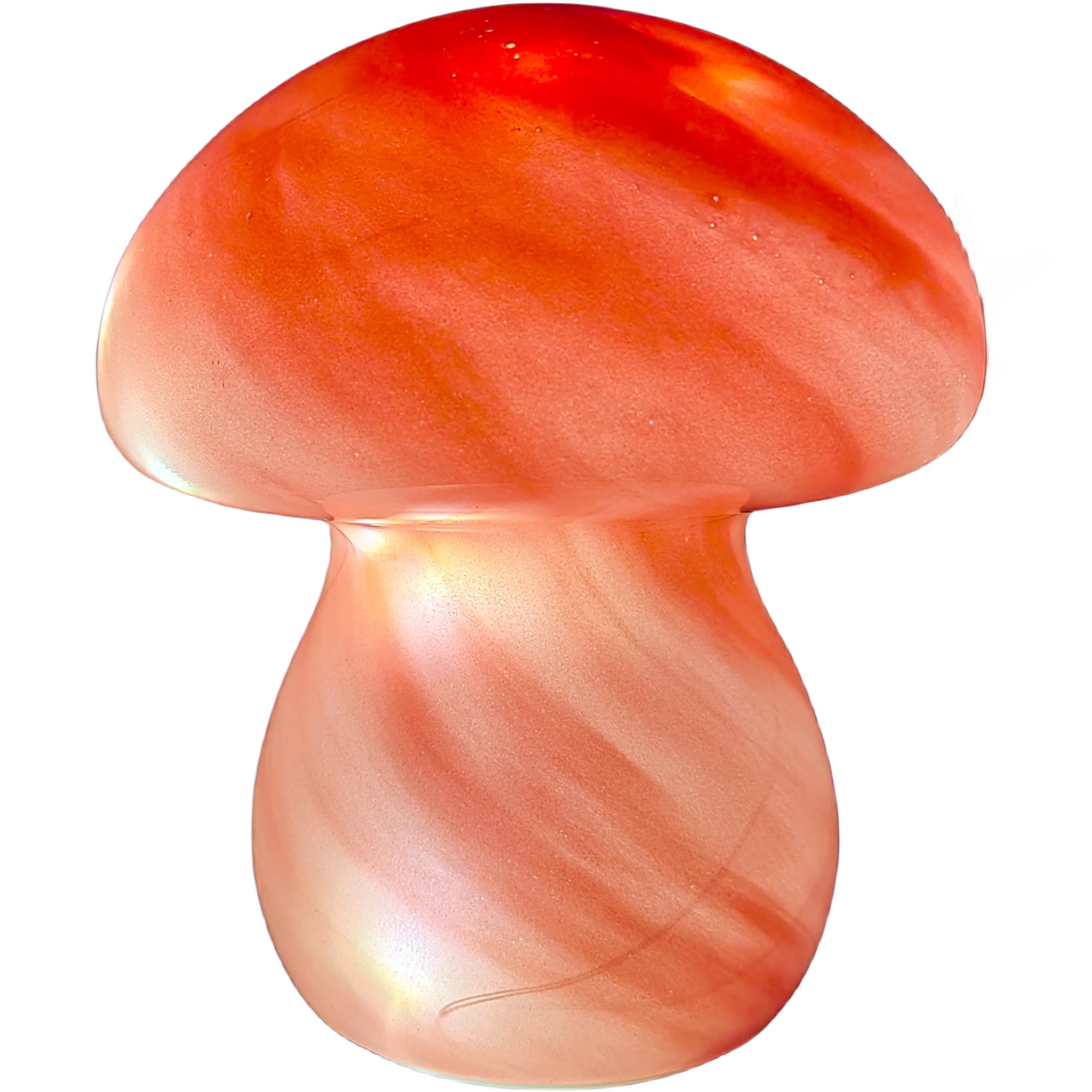 JBGIYOSG Mushroom Table Lamps Night Lights Cute Glass Nightstand Bedside Desk Lamps for Bedroom Living Study(Bulb Included) - Pi