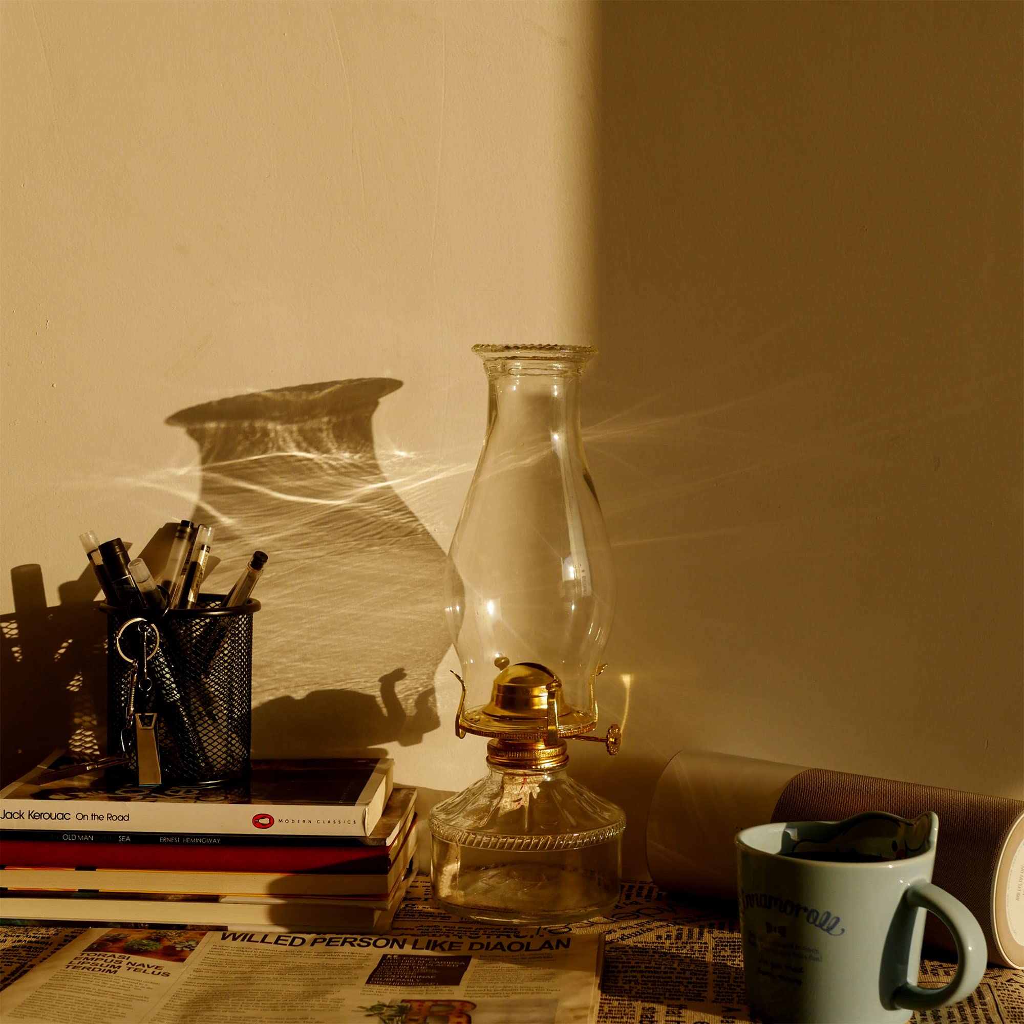 Gxfccyxt Oil Lamp Chimney 3 Inch Base 8 2/8 Inch Height Kerosene Lamp Shade Tall Clear Glass Replacement Lamp