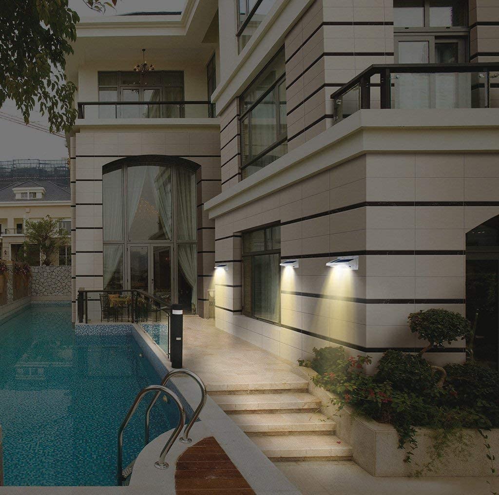 Ithird Solar Motion Sensor Light - Led Waterproof Outdoor Flood Light, Warm White, Stainless Steel, Model It-21, 1 Pack