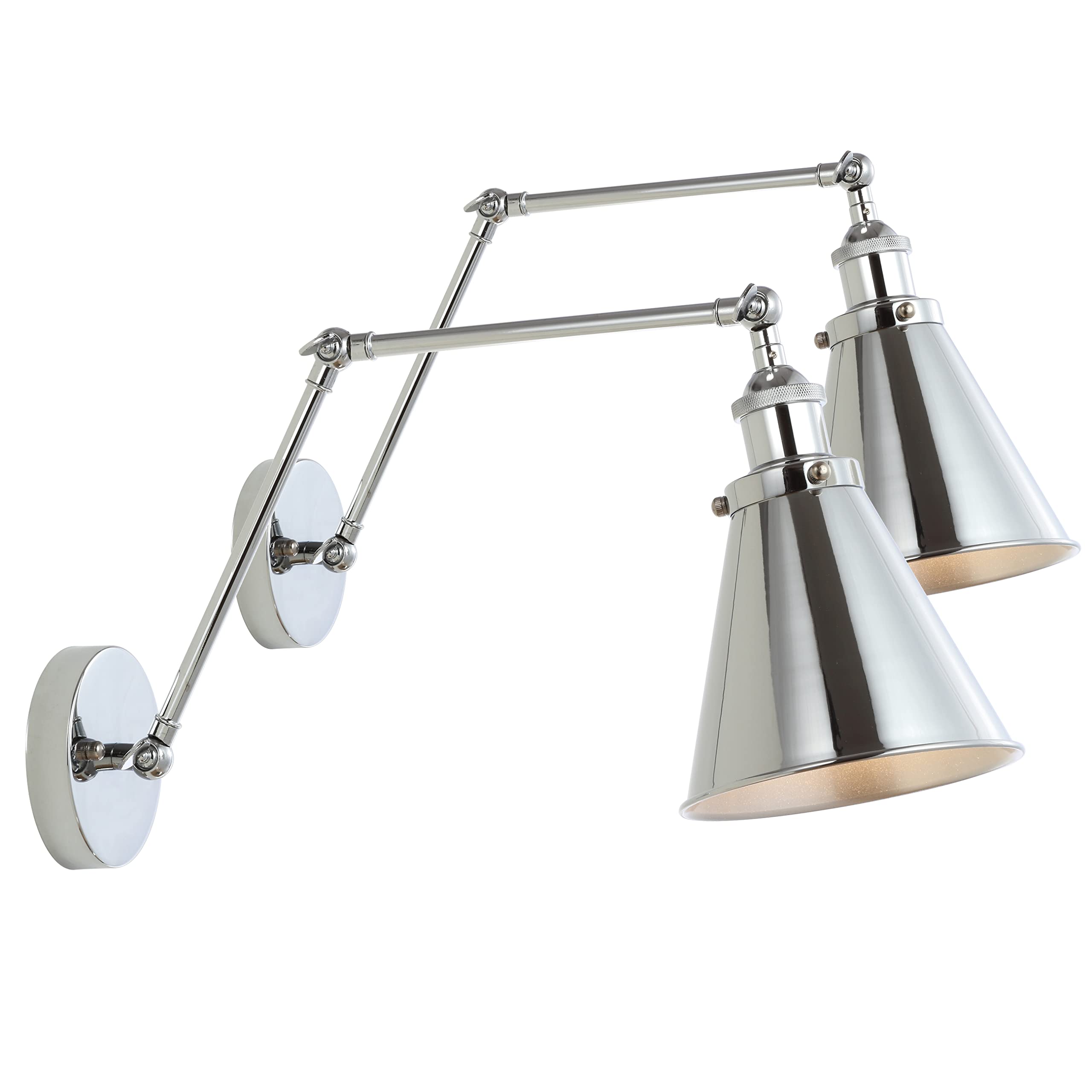 Jonathan Y Jyl7460A-Set2 Rover 7'' Farmhouse Industrial Adjustable Arm Metal Led Wall Sconce Rustic Bohemian 2700K Led 4W Bulb F