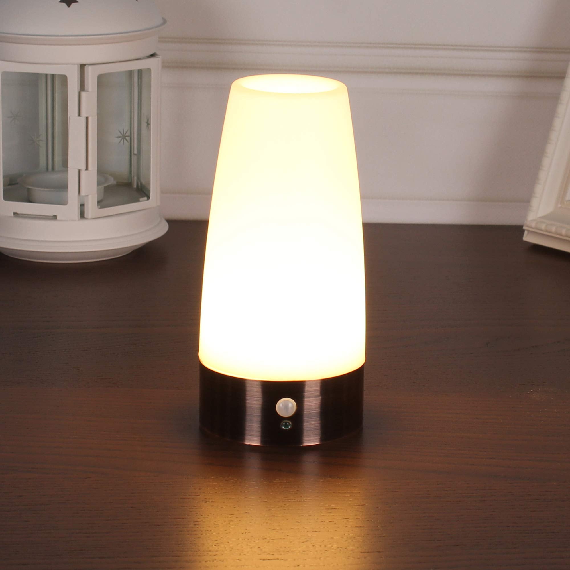 Wralwayslx Retro Led Night Light For Home,Small Lamp With Wireless Pir Led Motion Sensor Indoor/Outdoor,Battery Operated Lamp Fo