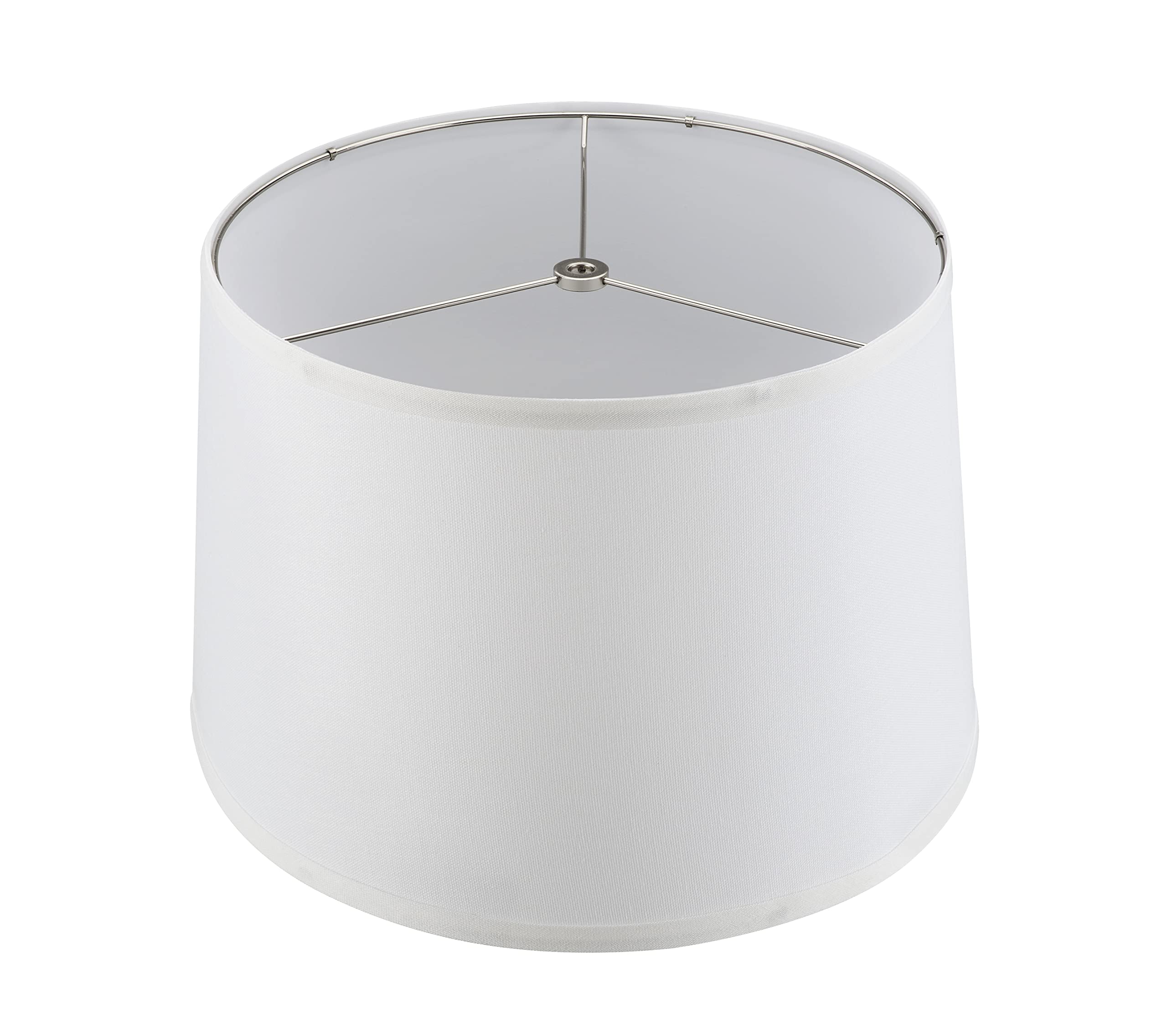 Aspen Creative 38027-2, Empire Collapsible Spider Lamp Shade, White, 13 Top x 15 Bottom x 10 Slant Height, Set of 2