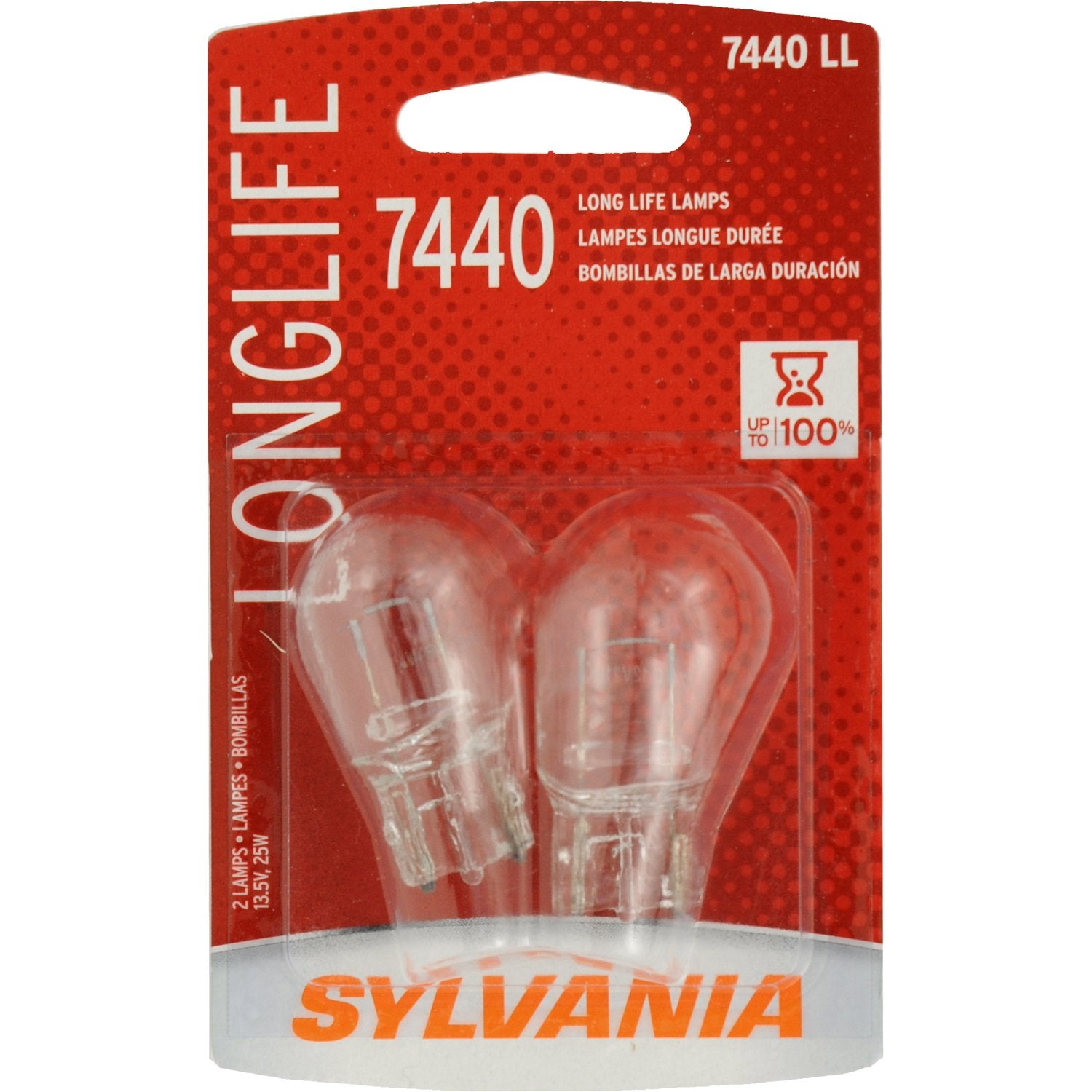 SYLVANIA 7440 Long Life Miniature Bulb (Contains 2 Bulbs)