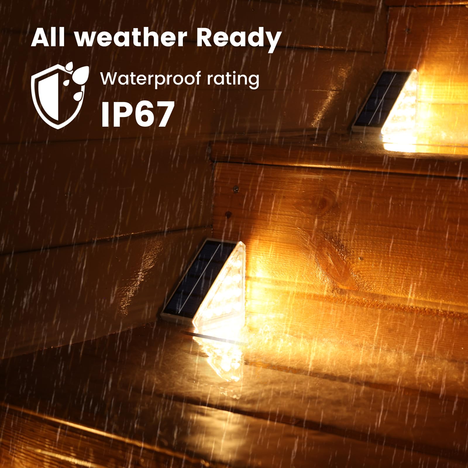 Jofios Solar Stair Lights For Outside,8Pack Solar Step Lights Outdoor Waterproof Ip67,Stair Lights Outdoor,Stair Lights Outdoor