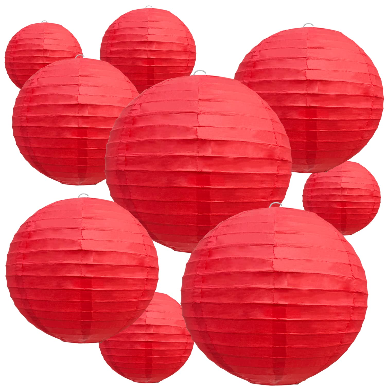 BEISHIDA Red Round Paper Lanterns Decorative Hanging Asia Chinese Japanese Paper Lanterns Lamp for Birthday Wedding Baby Bridal 