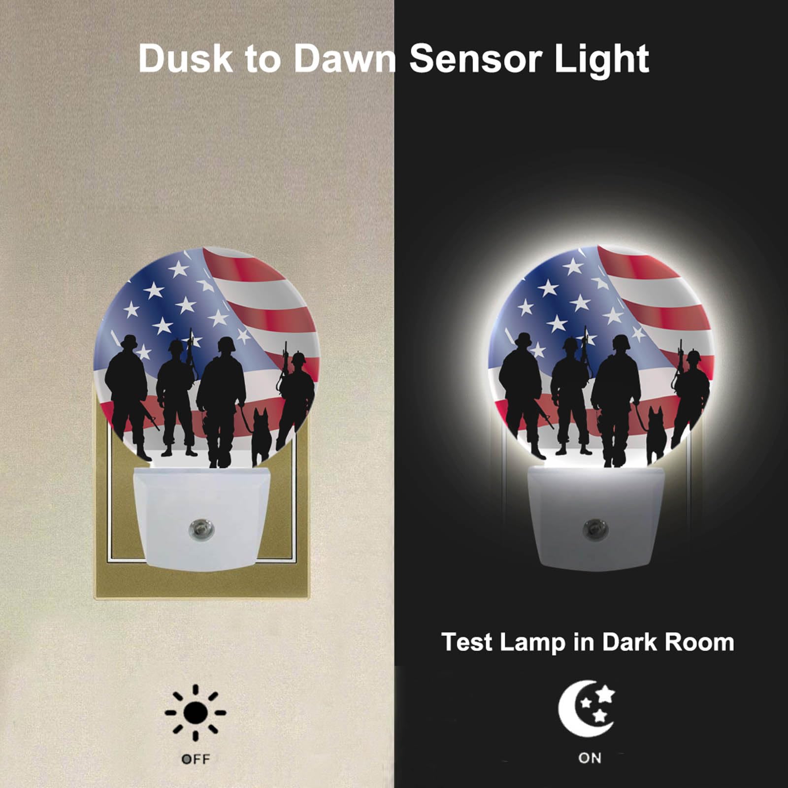 Uanvaha 4Th Of July Patriotic Night Light American Independence Memorial Day Always Remember Night Lights Plug Into Wall With Du