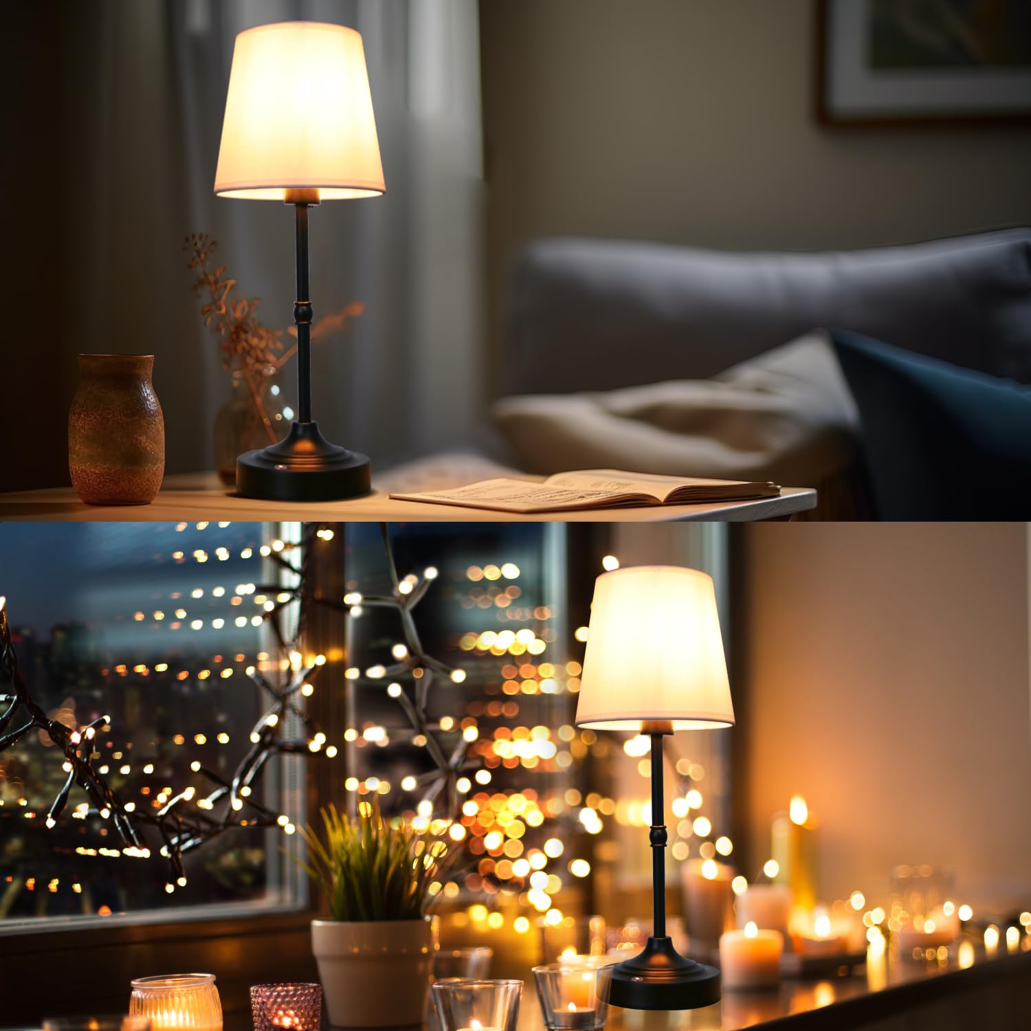 Rechargeable Battery Powered Table Lamp, Wireless Led Lamps, Cordless Touch Lamps, Stepless Dimmable Bedside Lamps, Night Lamp F