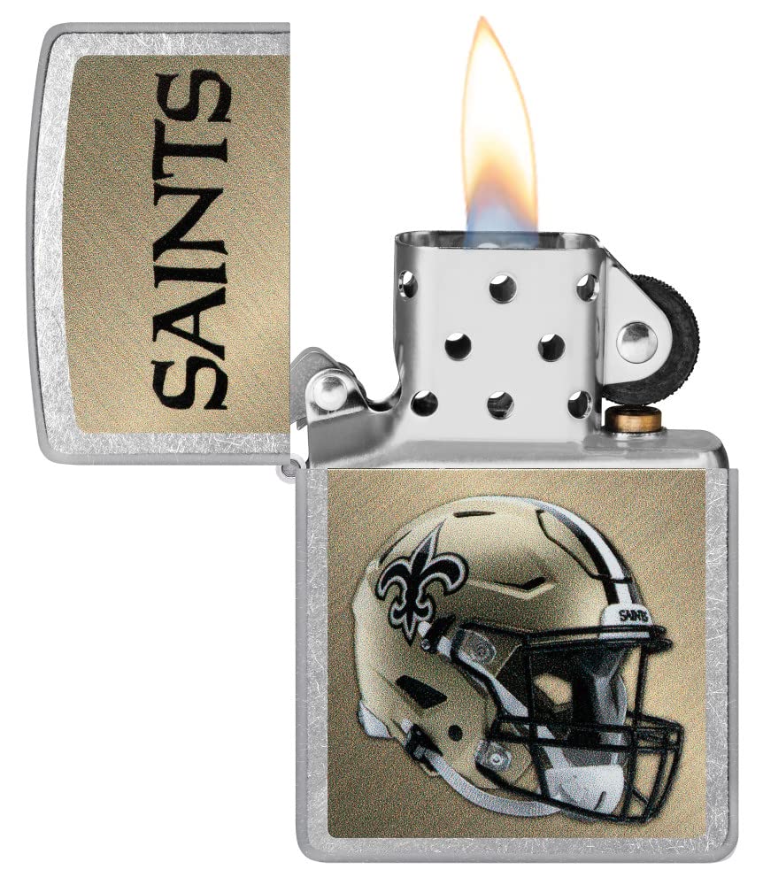 Zippo Nfl New Orleans Saints Helmet Street Chrome Pocket Lighter