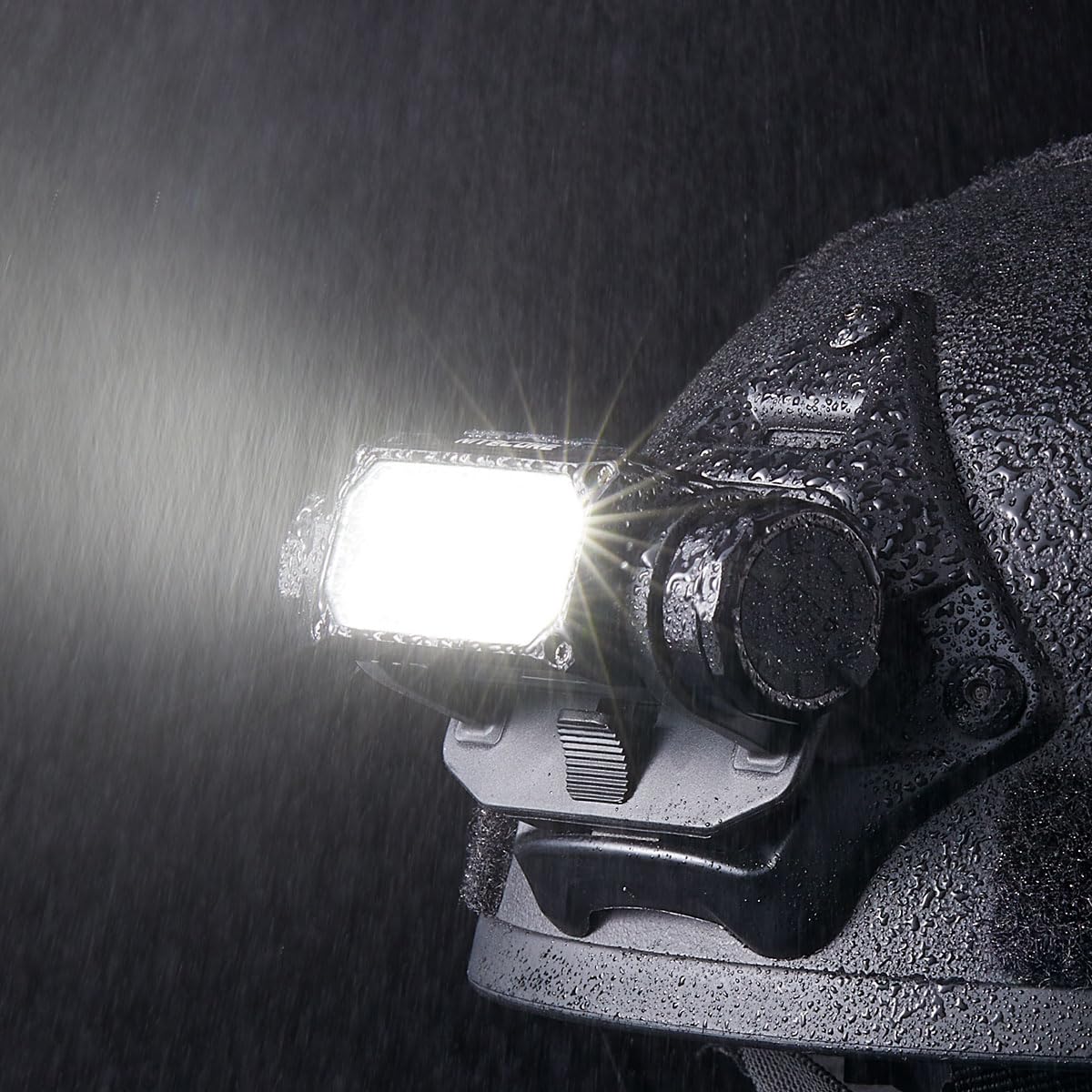 Nitecore HC65M UHE 2000 Lumen Tactical Helmet Light, USB-C Rechargeable, Black, NVG Mountable with Red and White Lights