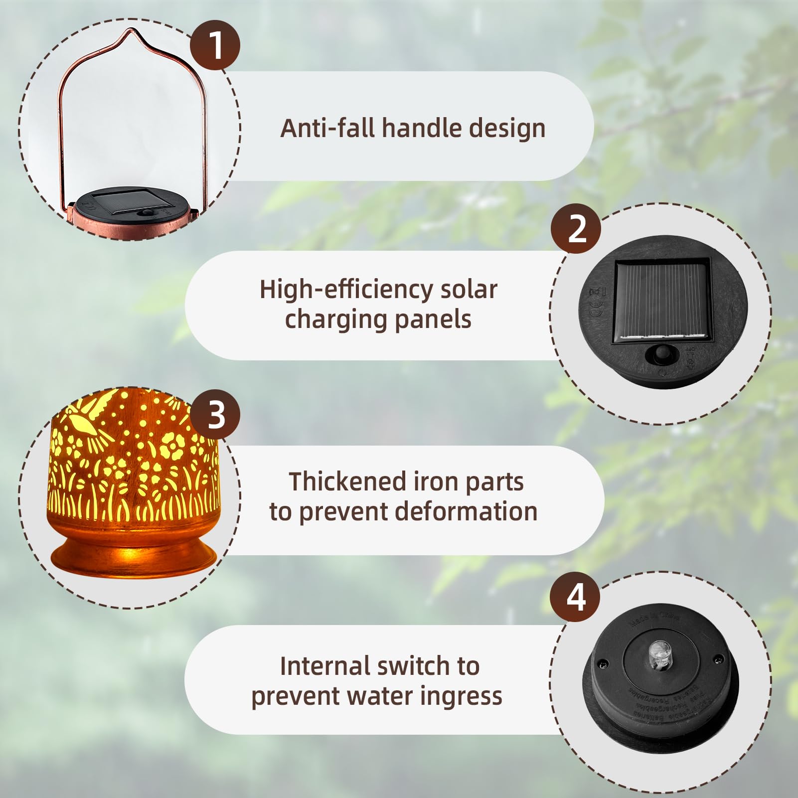 Solar Lanterns Outdoor Waterproof Gifts For Women Grandma Gifts For Mom Dragonfly Projection Garden Decor Solar Hanging Lantern Metal For Patio Yard Festival Pathway Landscape (Dragonfly  4)