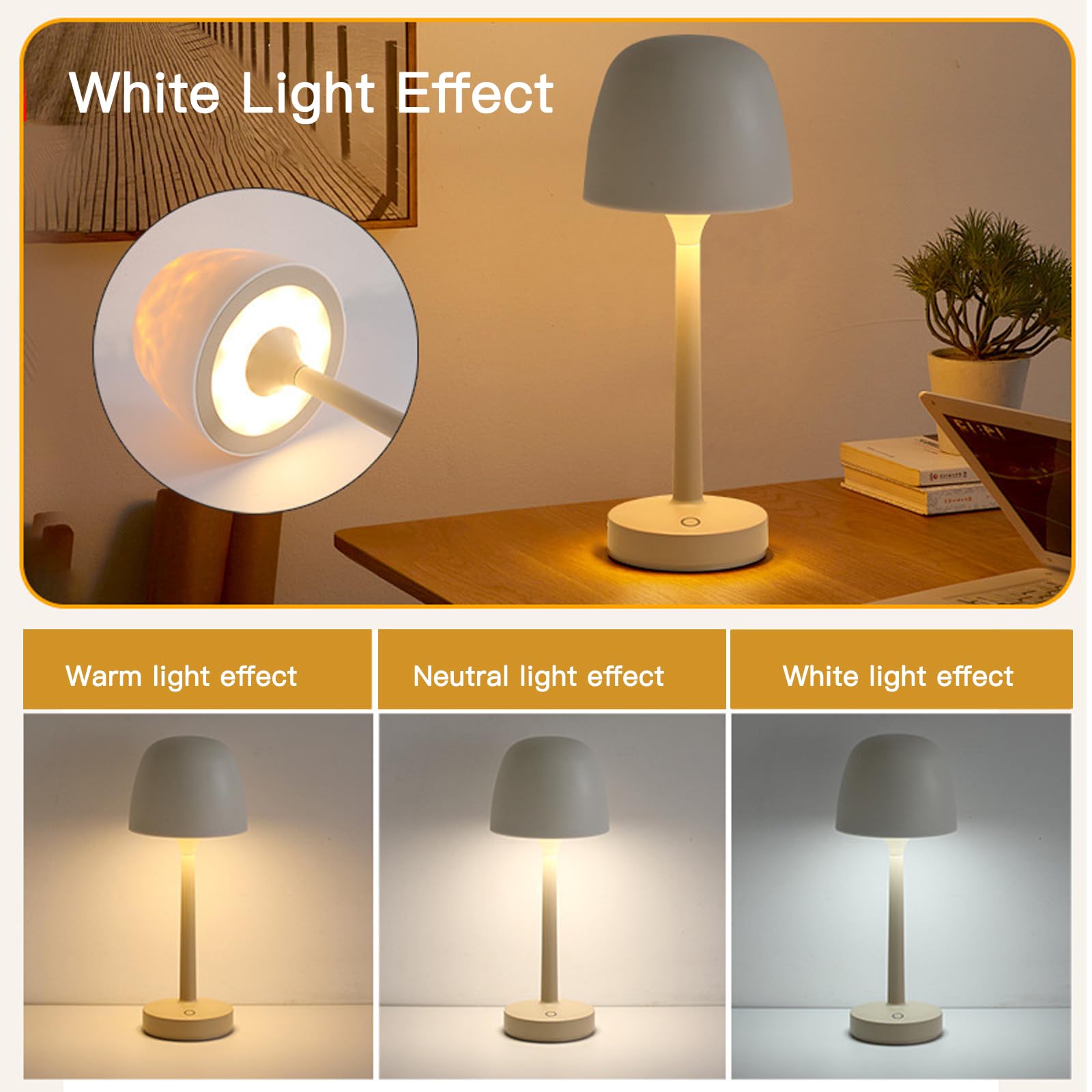 NIUNIUAMY Ocean Wave Cordless Projector Light, USB Rechargeable Cordless Night Light with Remote Control, Party Sunset Mood Ambi