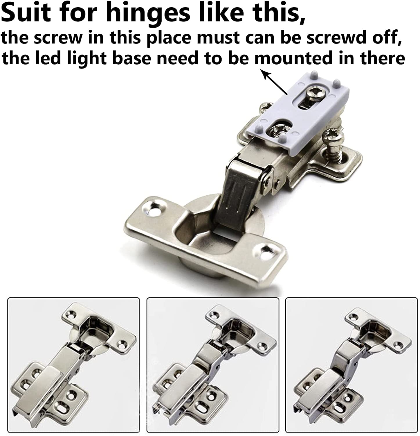 6Pcs Universal Cabinet Cupboard Hinge Led Light For Modern Kitchen Home Lamp-Warm White With Battery