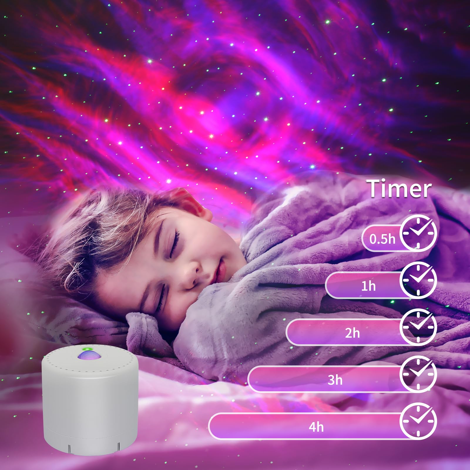 Galaxy Projector, Star Projector With Timer And Remote Control, Adjustable Color, Brightness, And Movement Speed, For Adults, Be