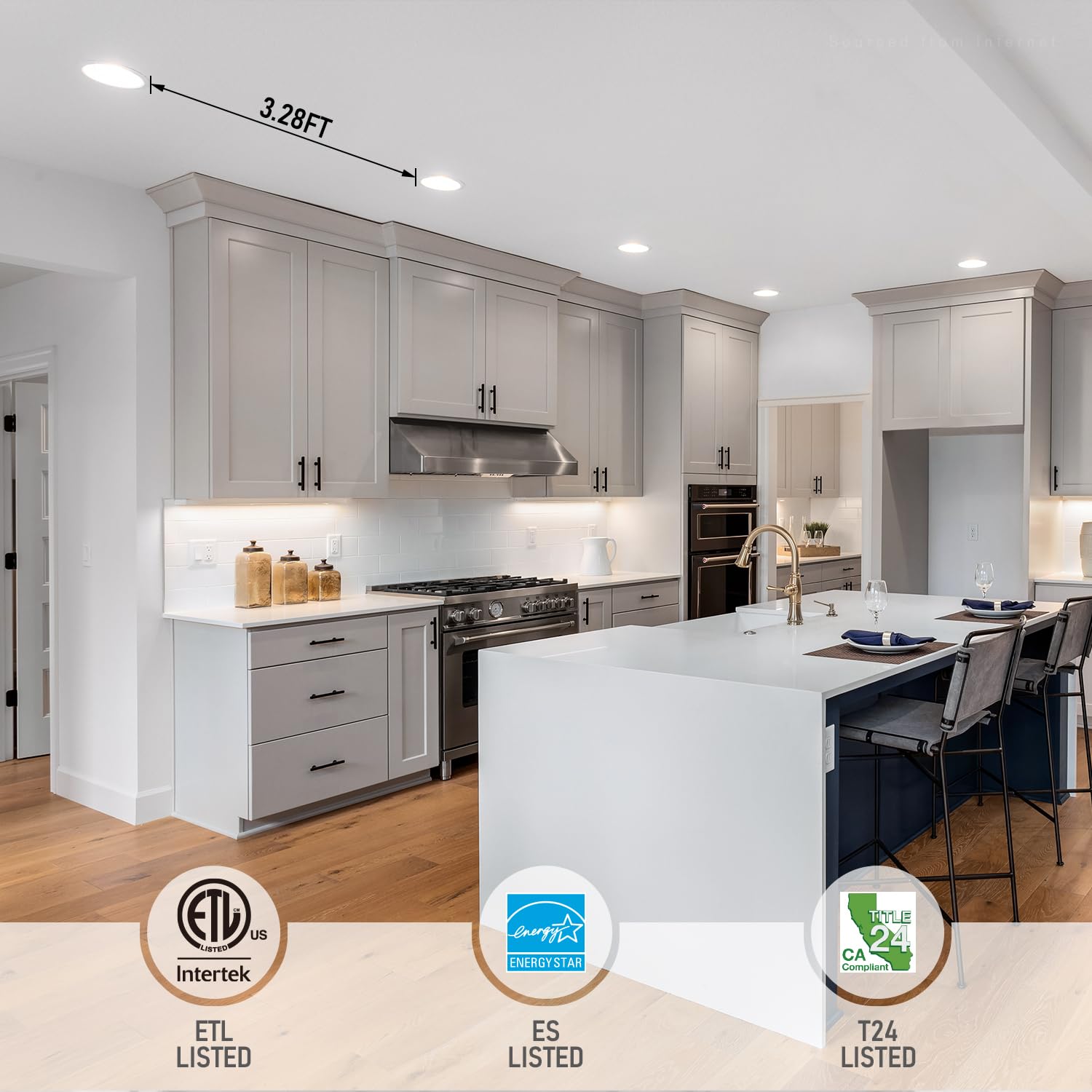 Torchstar 6 Inch Slim Led Recessed Lighting With Junction Box, Aluminum Dimmable 12W Ultra-Thin Led Recessed Light, 5000K Daylig