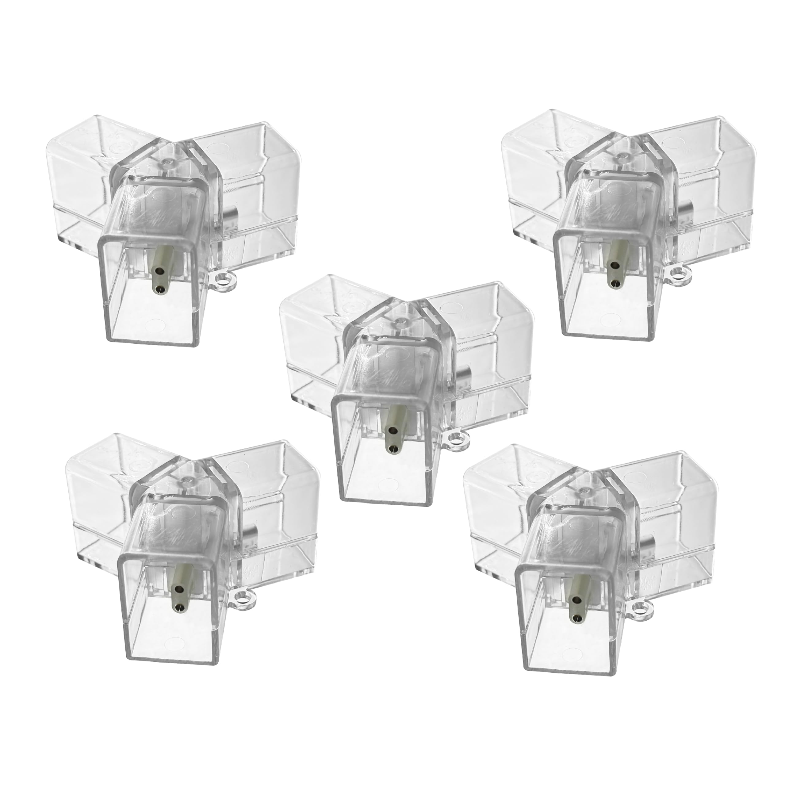 Cezelux 5 Pack Hexagon Garage Light Connectors 120 Y-Connector 2 Pin 3 Way Led Garage Light Copper Pin Diy Hexagon Accessories Replacement/Spare For Honeycomb Lighting Systems(5 Pack Y Connector)