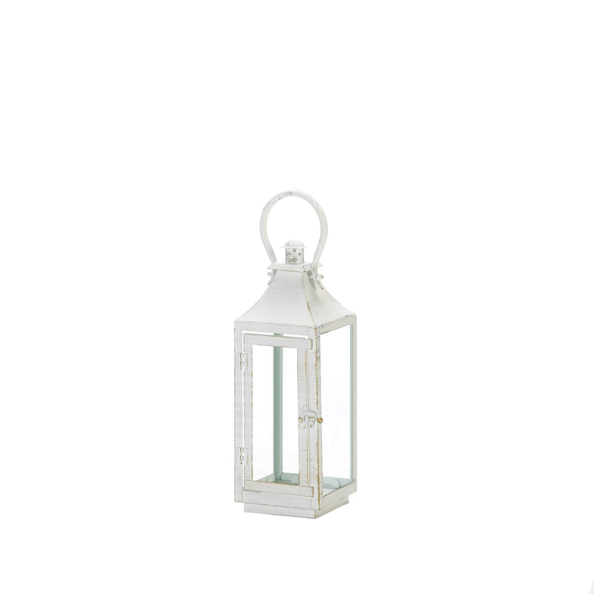 Zingz & Thingz Traditional White Candle Lanterns, Decorative Light Home Decor, 12&quot; Tall, Classic