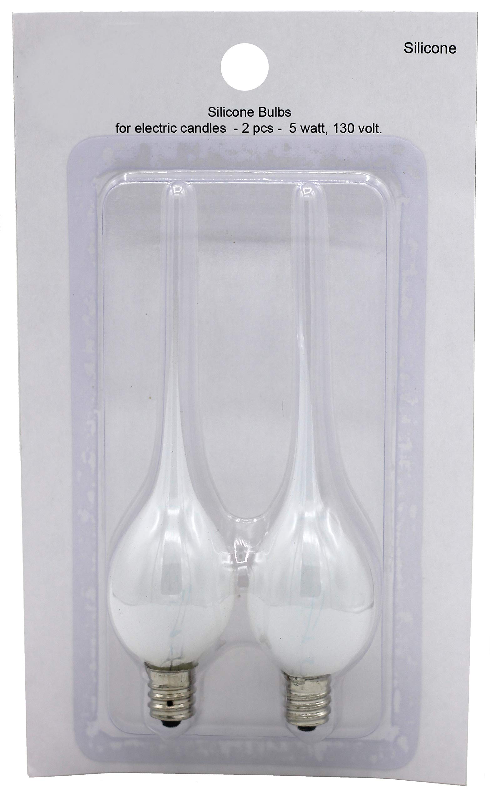 BCD Silicone Dipped Clear Light Bulb Electric Candle Lamp 5W Replacement 1 Count