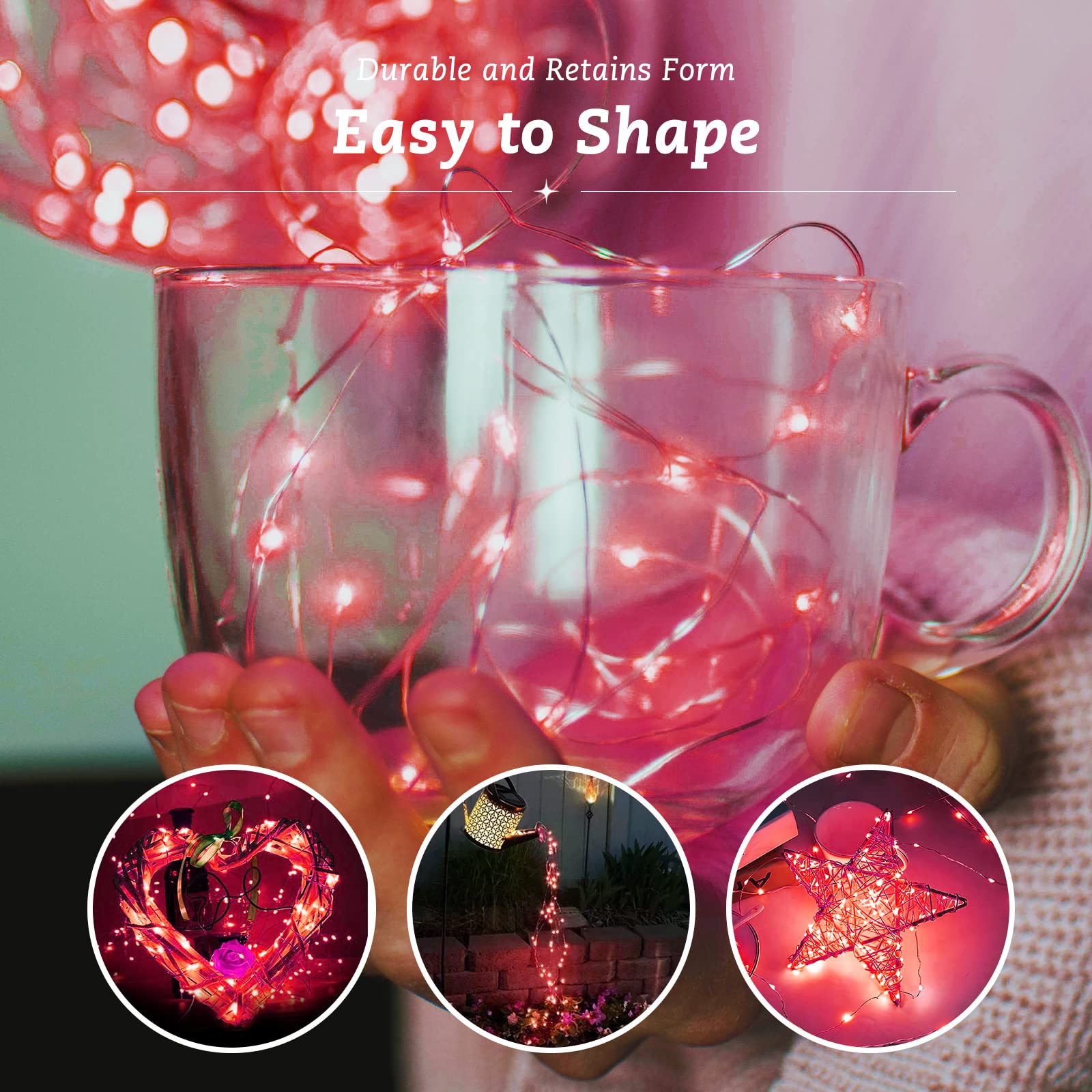 Rivokeer 12 Pack Fairy Lights - 7Ft 20Led Silver Wire Waterproof Outdoor Firefly Mini Lights For Bedroom Party Birthday Wedding