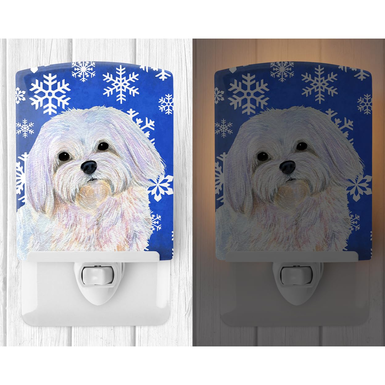 Carolines Treasures Ceramic Night Light, SS4620CNL, 6x4x3in, Multicolor, UL-Certified for Bedroom, Bathroom, Nursery, Kitchen