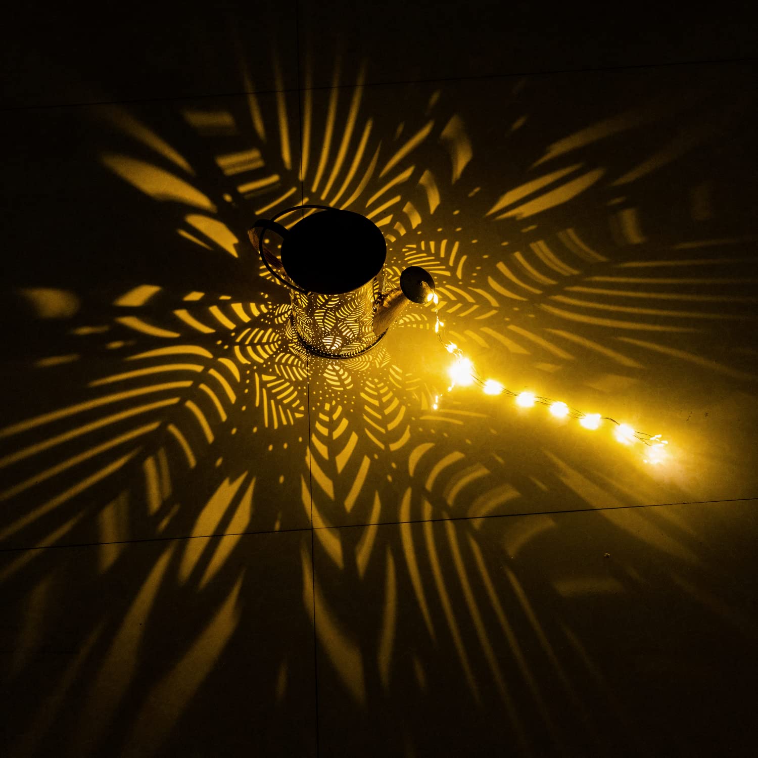 Outdoor Garden Decor Solar Lights, Large Waterproof Watering Can Landscape Lights Hanging Outside Decorations For Gardening Gift