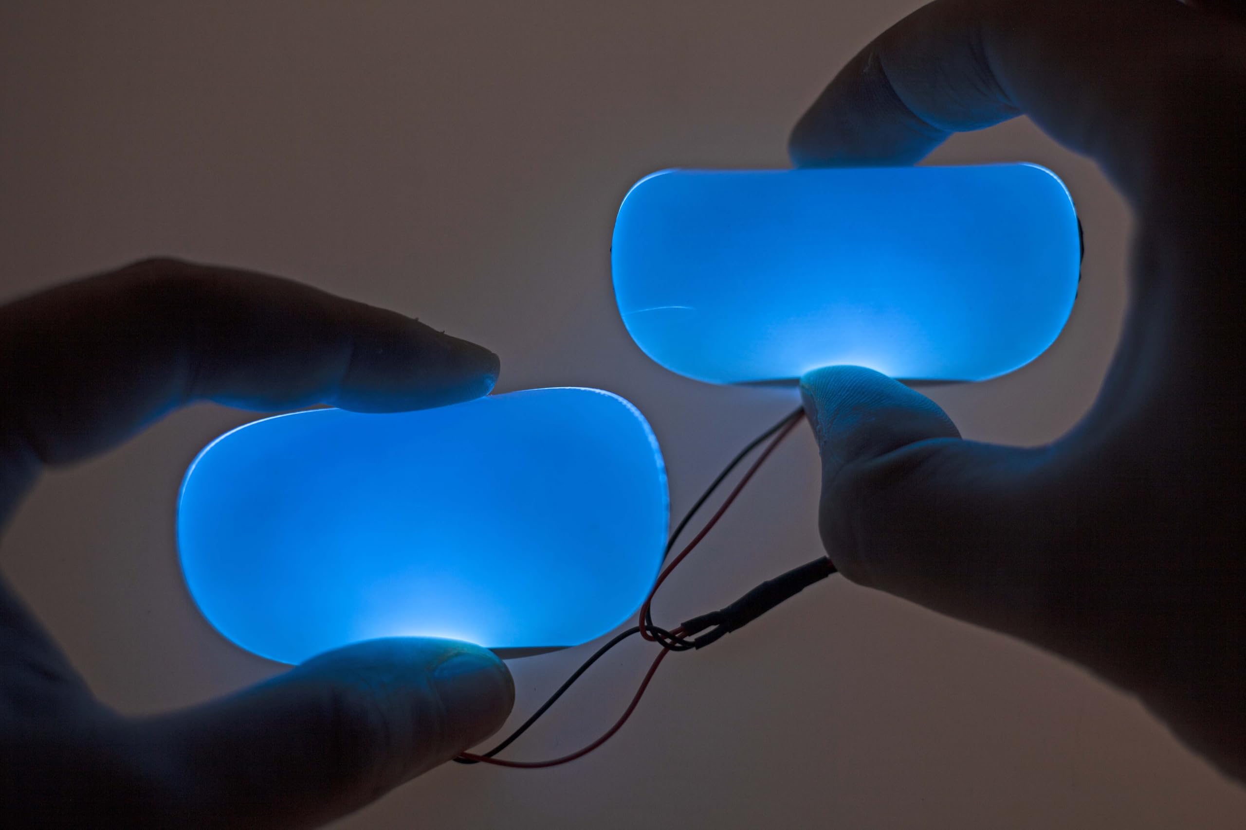 [ Round ] Ice Blue Star-Lord Decorations Led Light Flexible Helmet Lights Cosplay Diy Kit Rgb Superhero For Men Gifts