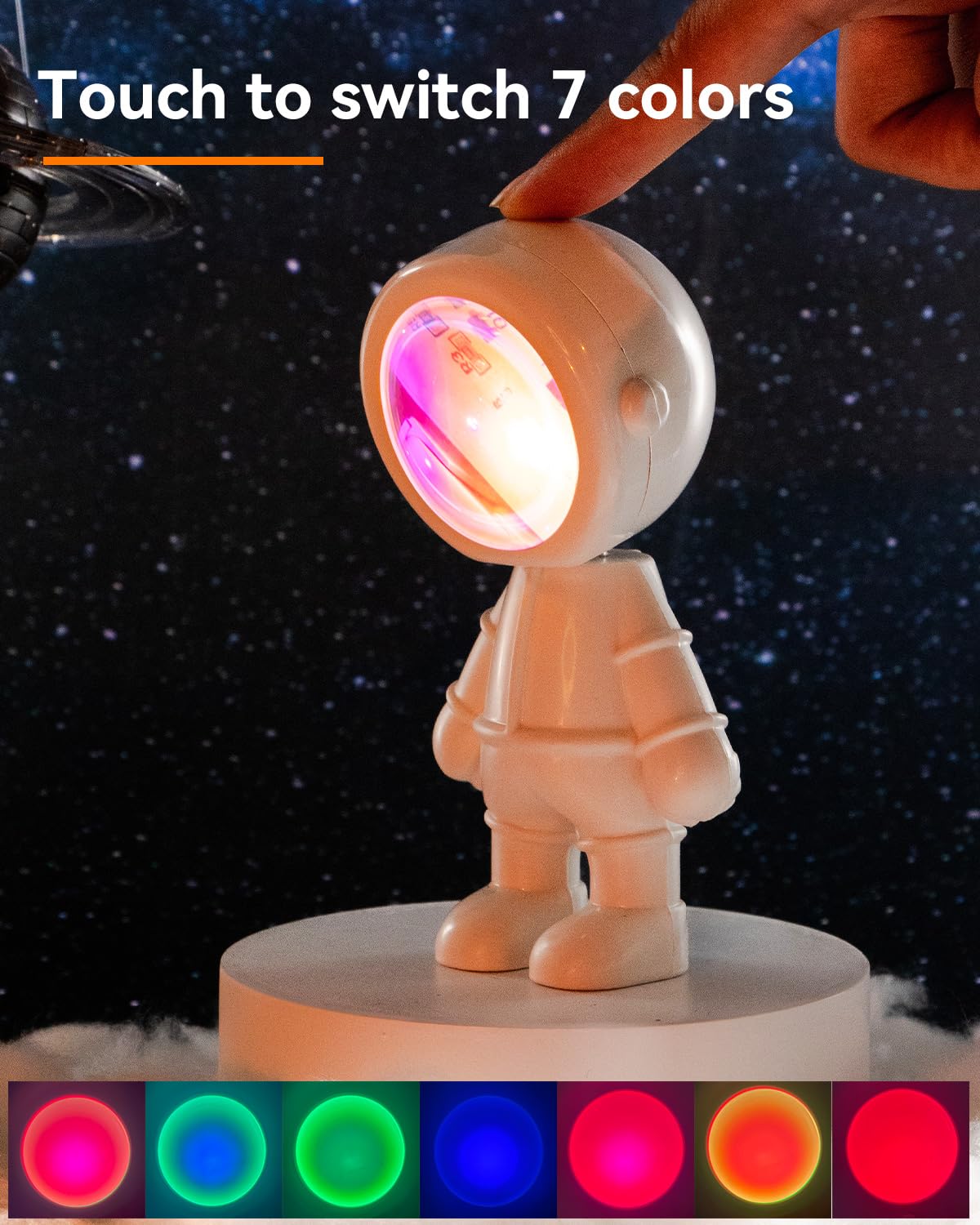 Sunset Lamp Projector Astronaut Night Light Led Aura Lamp,Ambient Lamp For Photography/Party/Bedroom/Living Room/Tiktok Live Decor,Selfie With Battery ,Holiday/Birthday Gifts For Women,Girl Present
