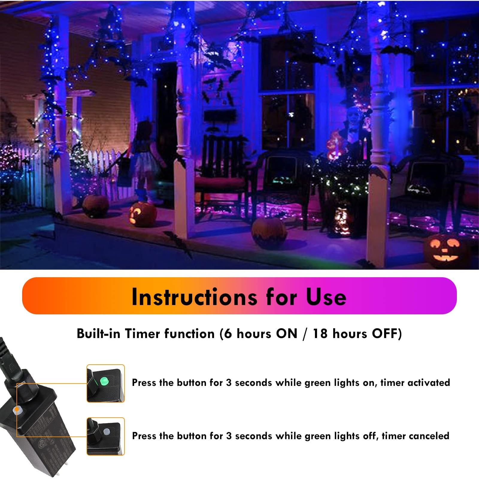 SANJICHA 200 LED Blue Christmas Lights, 66FT String Lights for Indoor/Outdoor Decor, Model MLS-D-02900207-SW