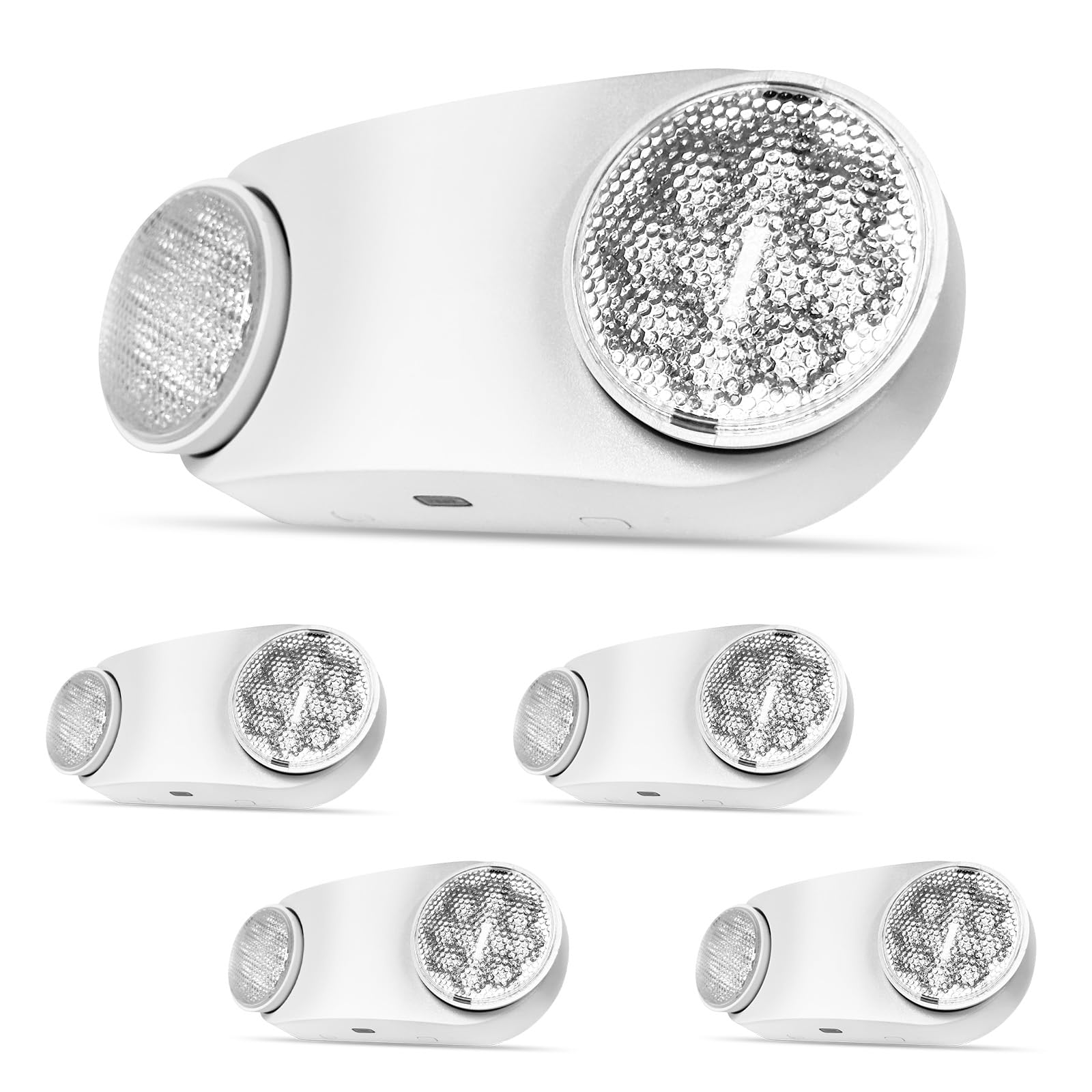 4PK LED Emergency Lights, Commercial Emergency Lighting for Business, Power Outages, Offices, with Backup Battery (90 Minutes), 