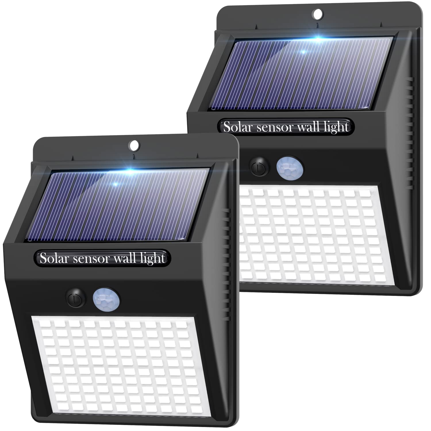2 Pack Solar Motion Lights Outdoor, 3 Modes/100LED Solar Security Lights Wireless IP65 Waterproof Solar Motion Sensor Lights Sol