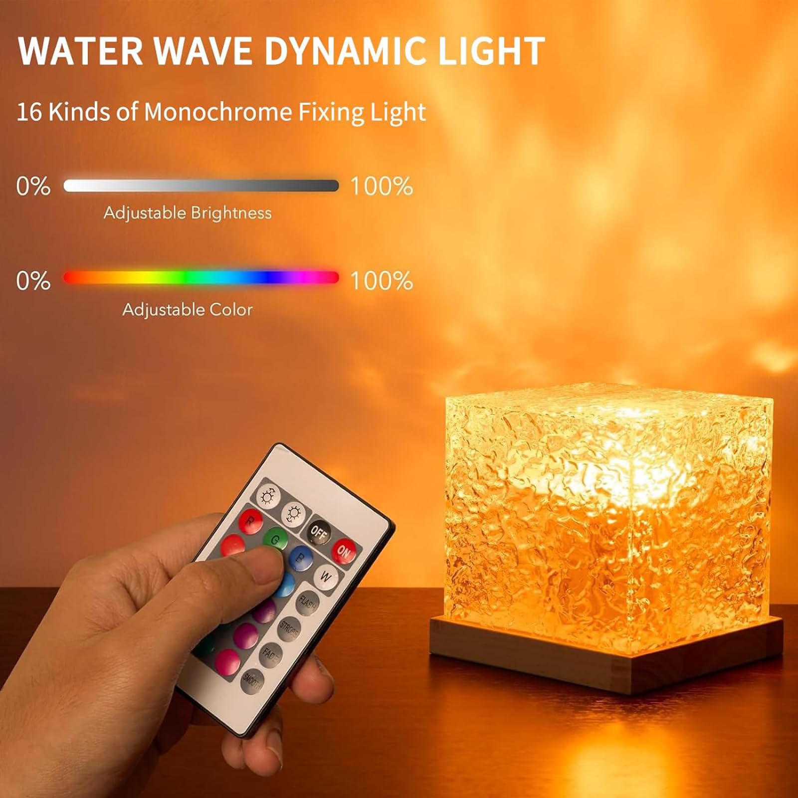 Cbdywvr Aurora Glow Lamp, Celestial Water Lamp, Northern Lights Aurora Projector, Dynamic Rotating Water Ripple Night Light,16 C
