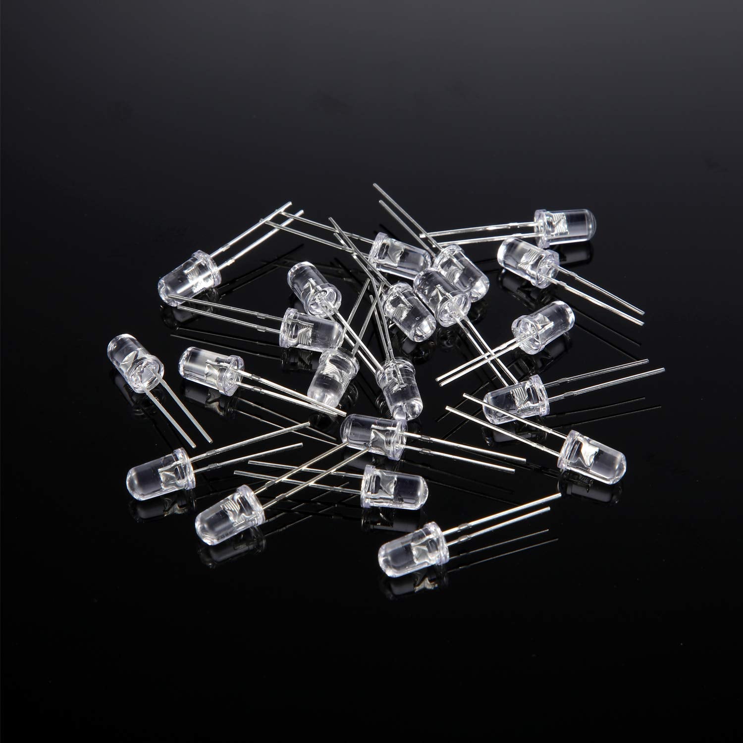 Eboot 100 Pieces Clear Led Light Emitting Diodes, 5Mm Blue, Model Ln0986