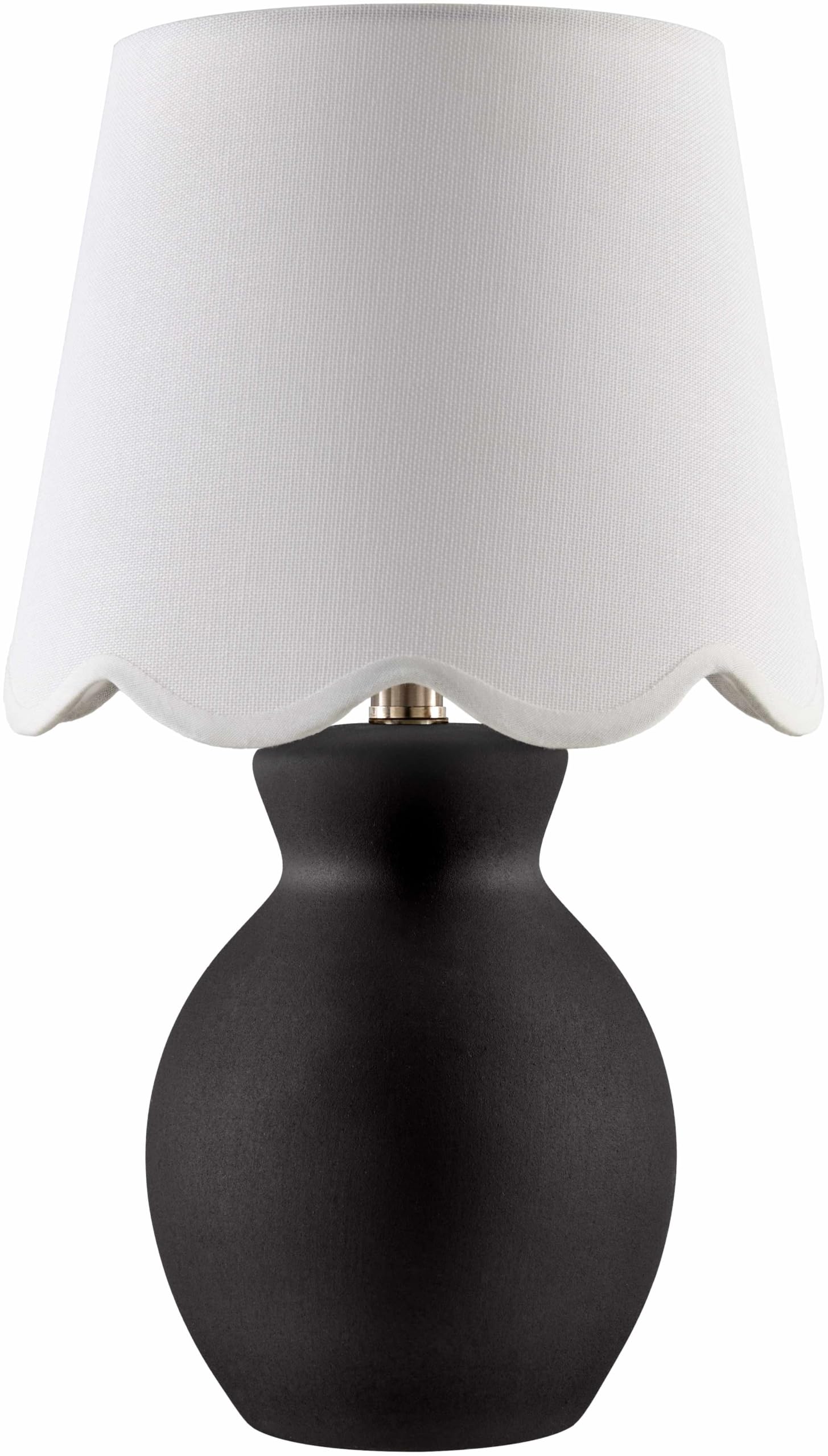 BoutiqueRugs Boho Ceramic Bedside Table Lamp 15inH Black & White - Model SPXZVD7-083