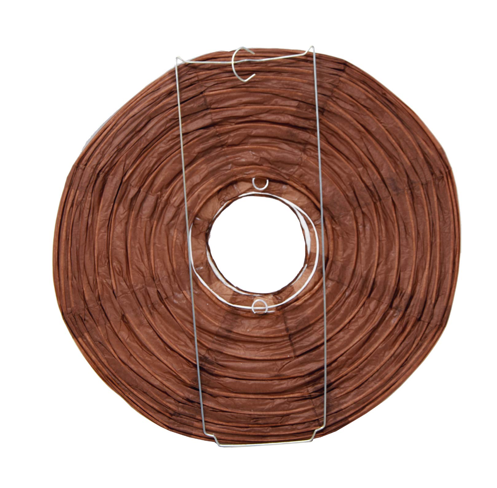 Mudra Crafts Brown Paper Lanterns Wedding Party Decorations - 12 In 10 Round Japanese Chinese Lanterns Decorative Hanging Ceilin