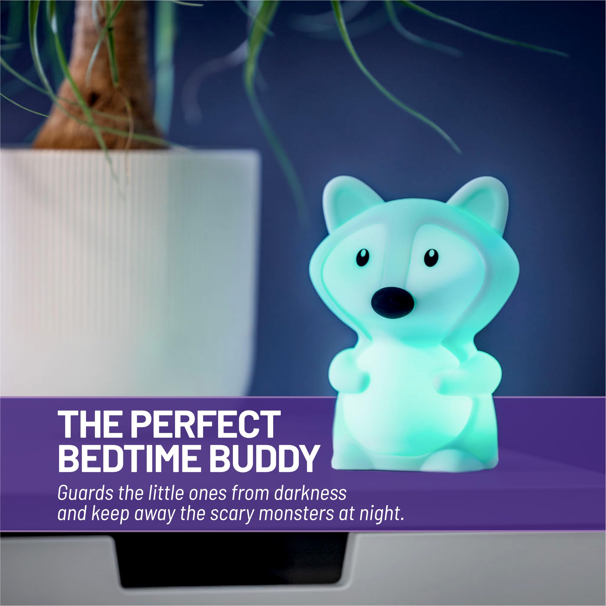 Lumipets Animal Kids Night Light, Silicone Nursery Light For Baby And Toddler, Squishy Night Light For Kids Room, Night Lights For Girls And Boys, Kawaii Lamp (Junior Fox)