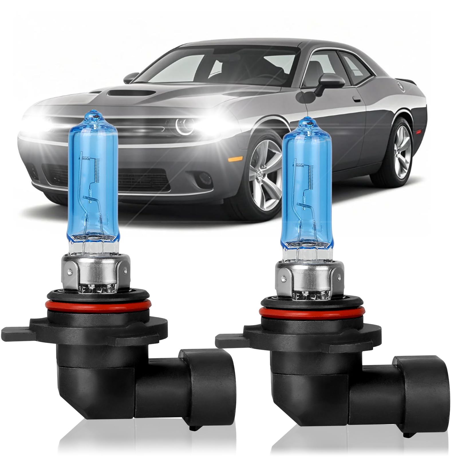 XRDHJI Fit for DODGE Challenger 2015-2023 High Performance Halogen Headlight Bulbs,9012 High Low Dual Beam Headlamp Replacement 