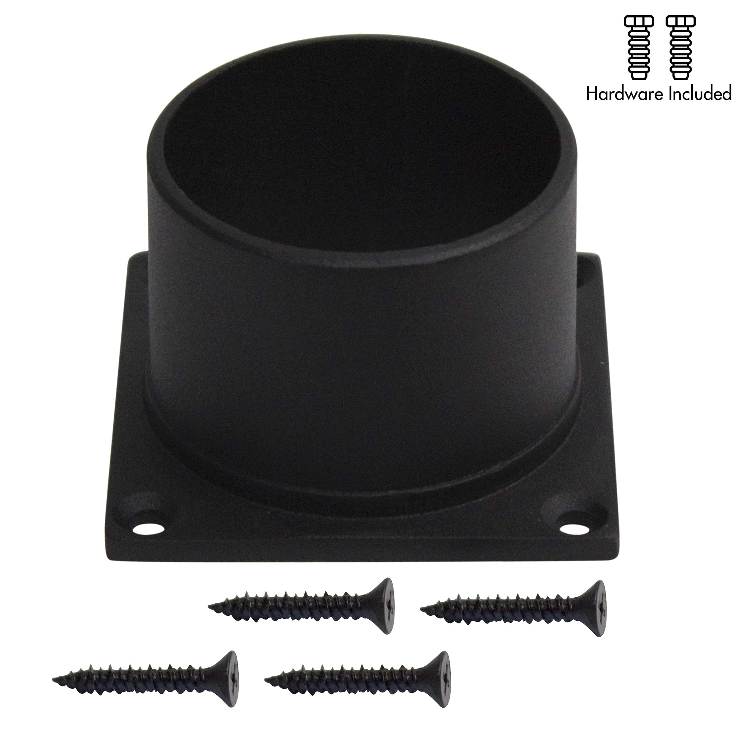 Solus S349-Bk Black Pier Mount Adapter For 3'' Post Lighting Fixtures