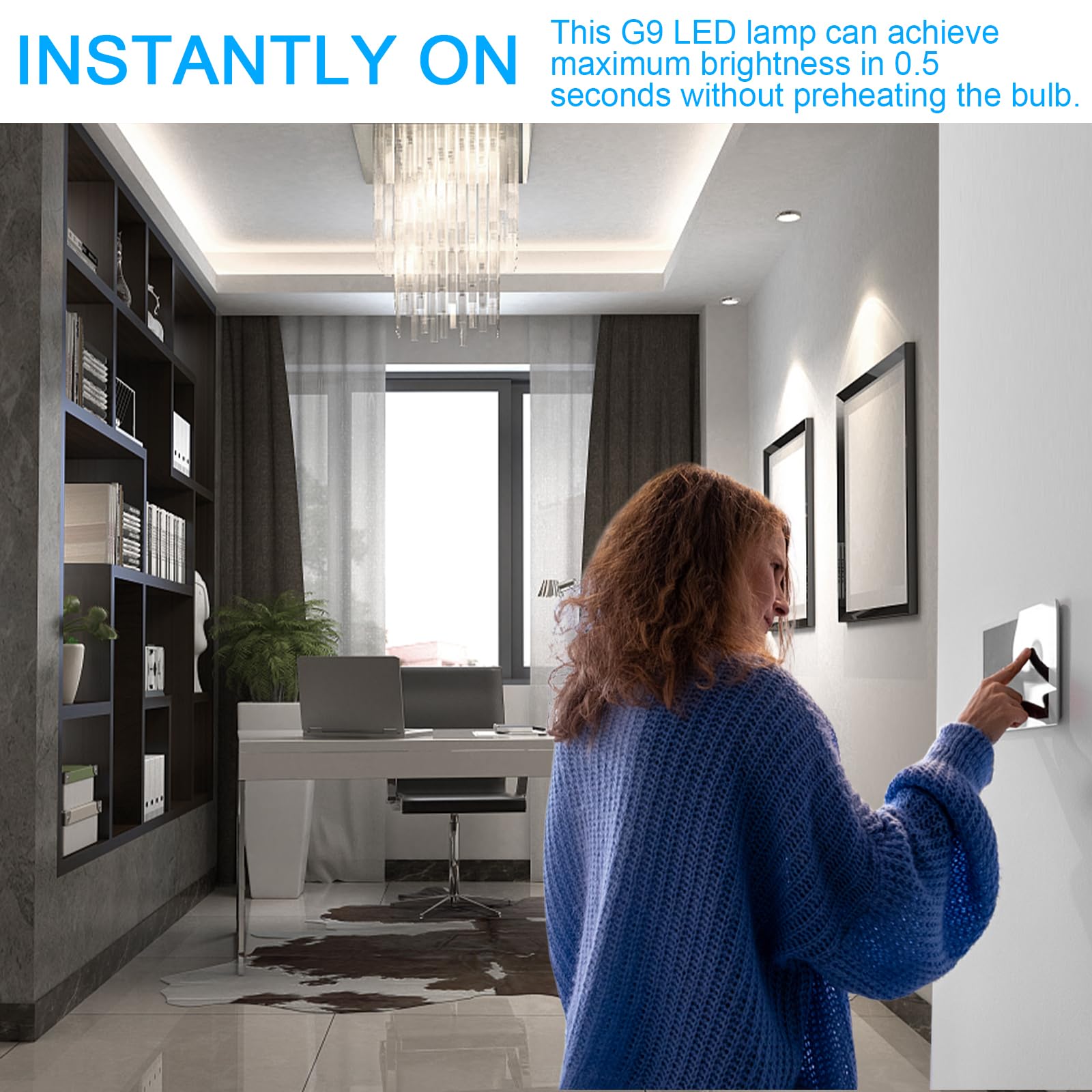 Dumiloo G9 Led Bulb 6W 60W Halogen Equivalent 4000K Natural White High Brightness 600Lm  Ac120V T4 G9 Bulbs With Long Lifespan For Chandeliers Home Lighting G9 Bi-Pin Ceramic Base Non-Dimmable 6 Pack