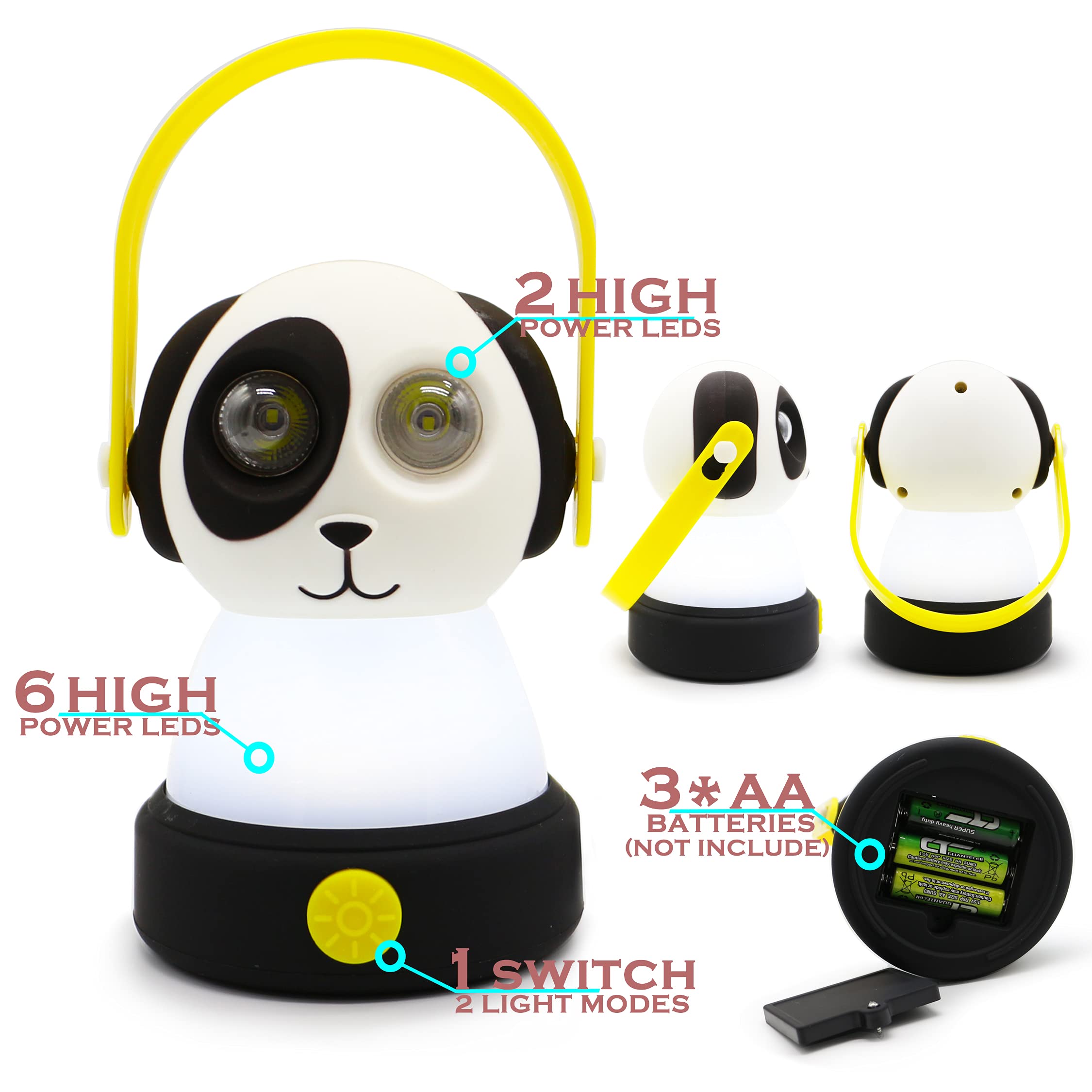 FANT.LUX LED Camping Lantern & Headlamp Set for Kids, Lightweight Battery Powered Night Light, Model NBOWL-001, Owl Design