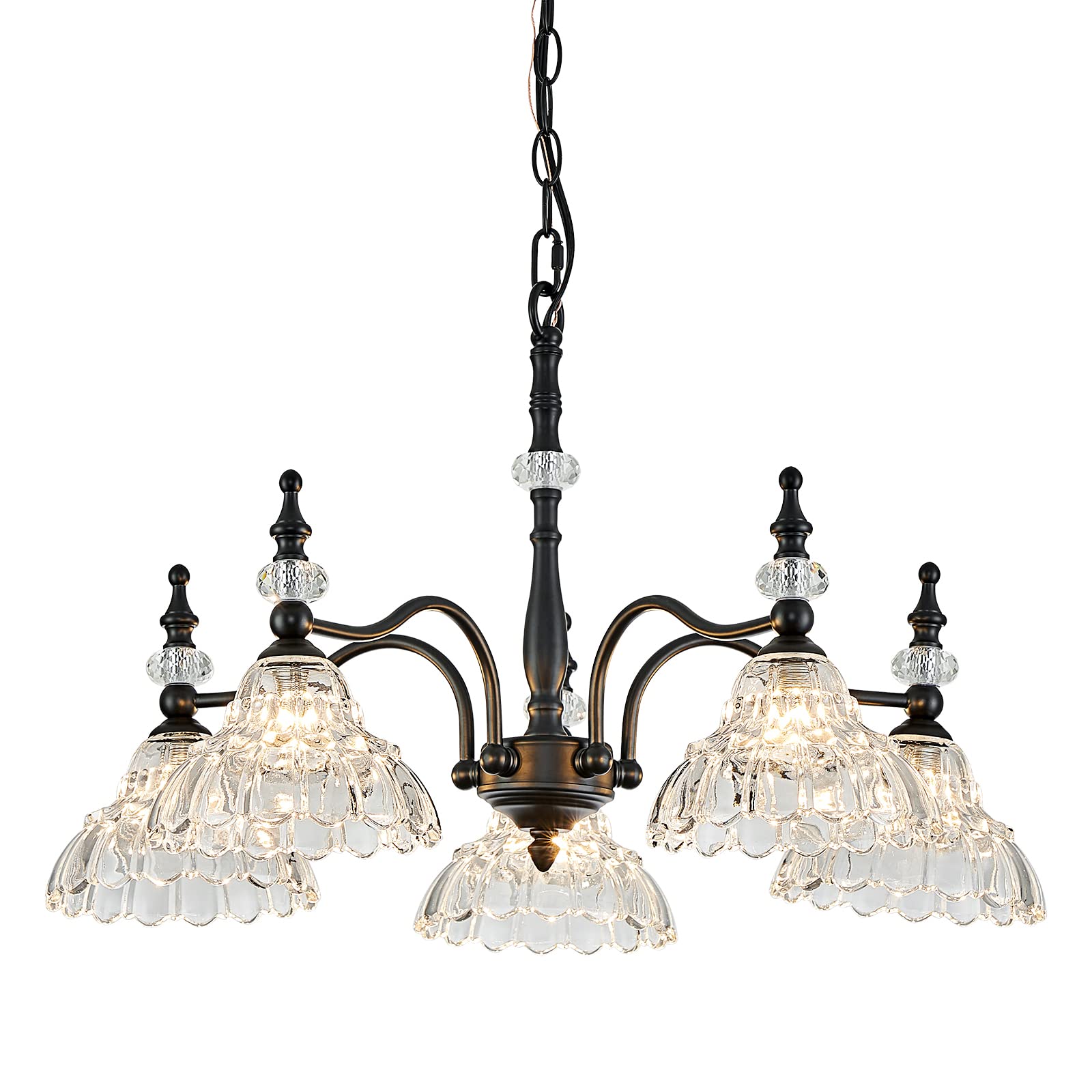 HDDFL Chandeliers Light Fixture 5 Lights Chandelier Lamp Modern Pendant Lighting Fixtures Hanging Lamps for Dining Room Kitchen 