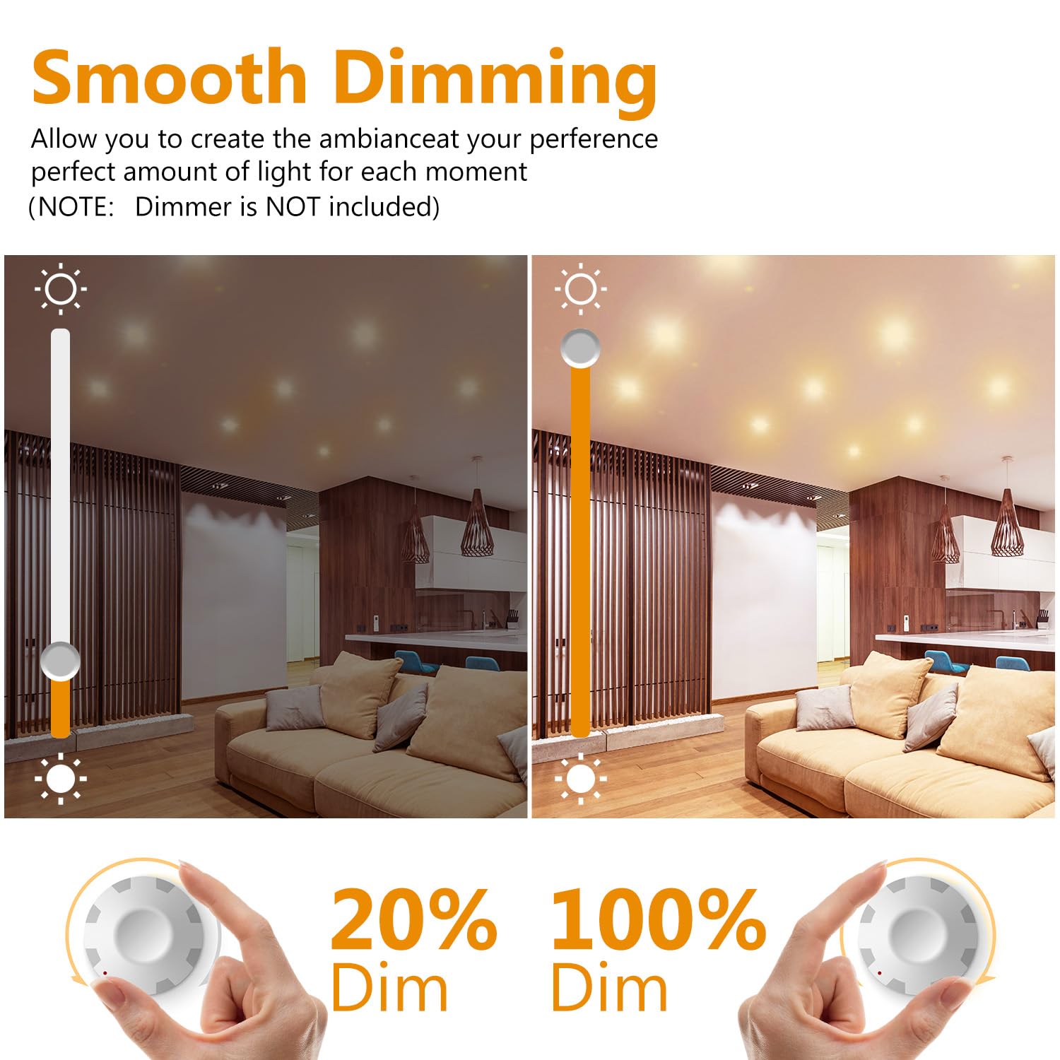 Daybetter Br30 Recessed Light Bulbs Equivelent 65W Dimmable Warm White 2700K, 24Pack Br30 Indoor Flood Light Bulbs 9W 120V, E26