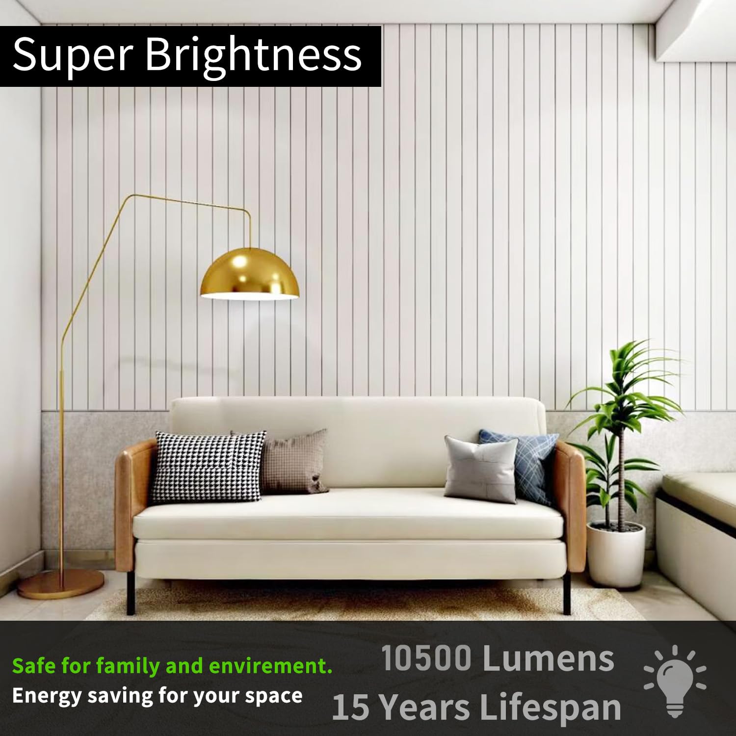 Ns 700W Equivalent Led Corn Light Bulb 2 Pack 10500 Lumens 3000K Warm White Lamp E26/E39 Medium Mogul Base 70W Large Area Lighting For Outdoor Indoor Garage Warehouse High Bay Lights