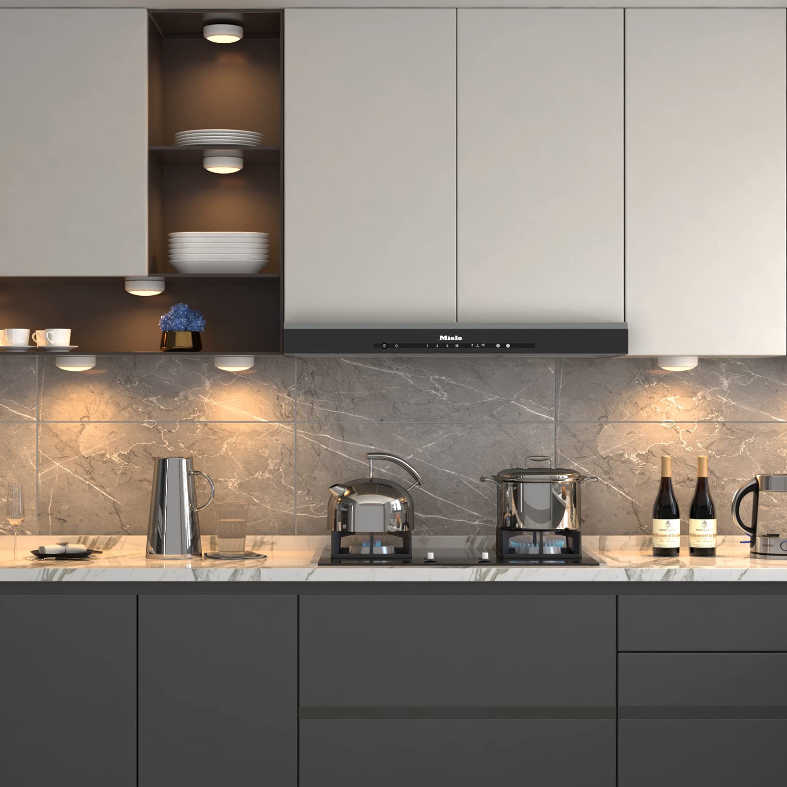 Swesara Push Lights With Remote Puck Lighting Battery Operated Tap Lights Button Stick On Color Changing Led Lights 6 Pack (6P W