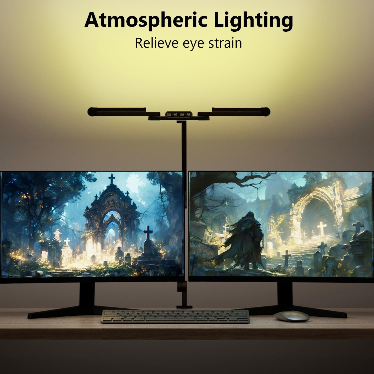 Epabina Architect Desk Lamp With 5 Light Bars For Home Office, 32.5Inch Long Led Desk Light With Clamp, 24W Tall Foldable Comput