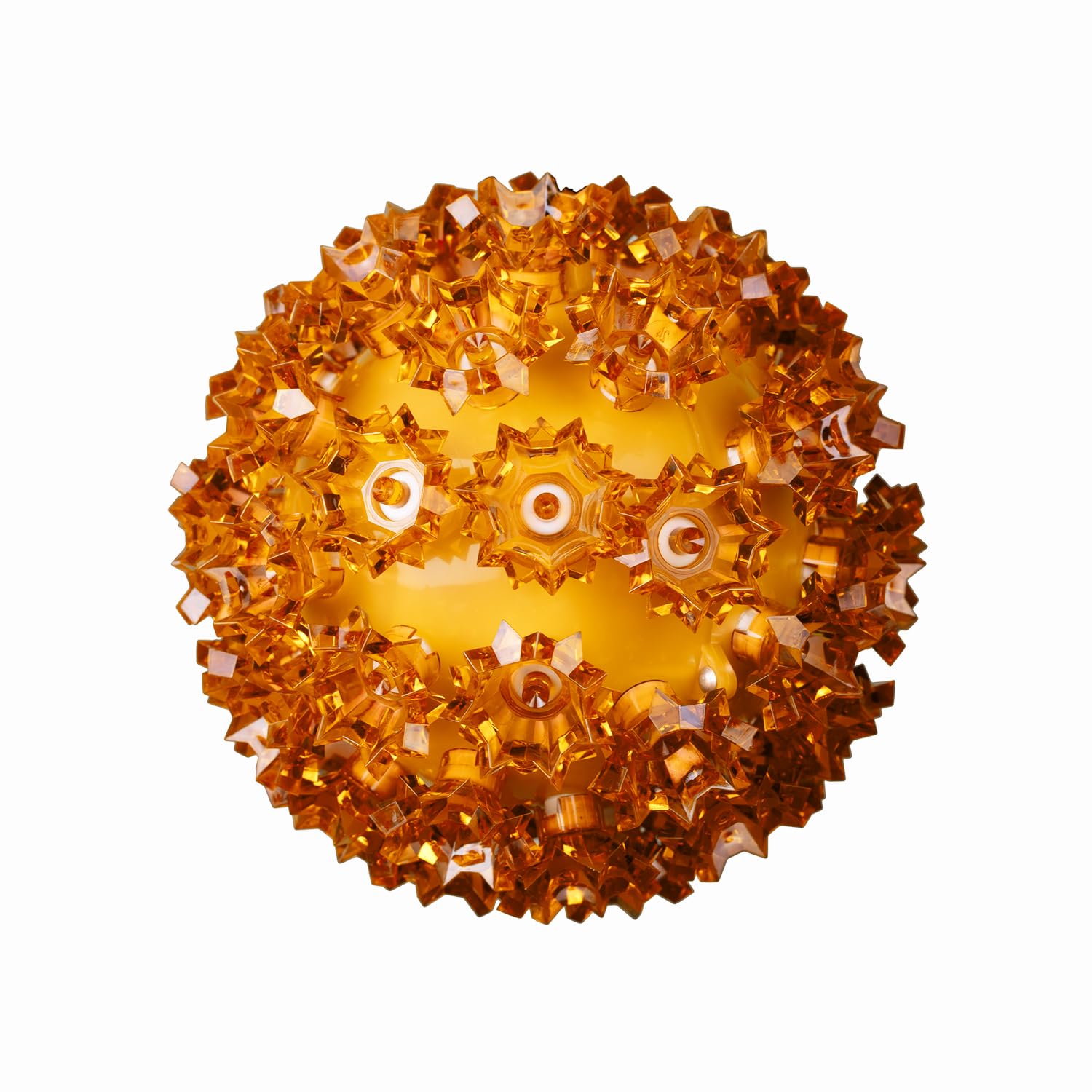 Novelty Lights LED Starlight Sphere Ornament Ball Light, 50-Light, 5ft Cord, Orange, Model MRD-50A-2