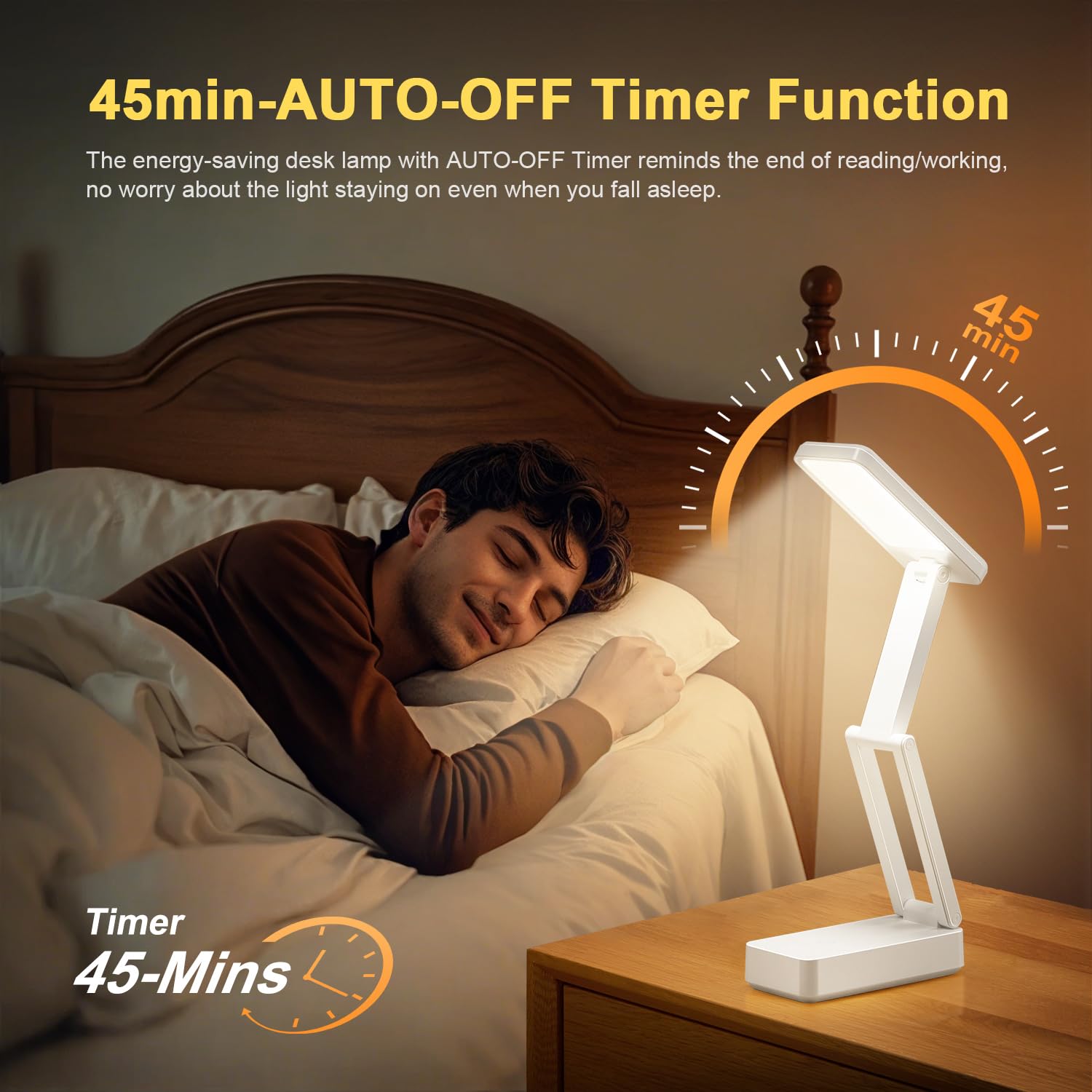 COOLNIGHT Desk Lamp Mini Light, 3600mAh, Dimmable, Wireless, Portable, White, Model WH-C30