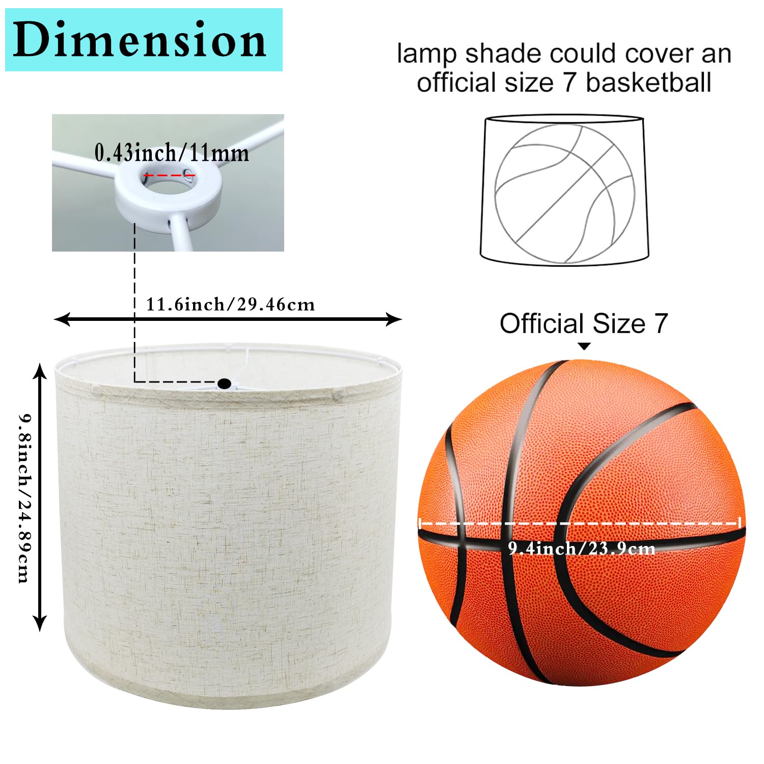 Lampshades Set Of 2, Drum Lampshades 11.6X12.6X9.8In Medium Fabric Natural Linen Hand Crafted Lampshades,Barrel Lamp Shades For Table Lamps & Bedside Lamps Replacement Lampshade
